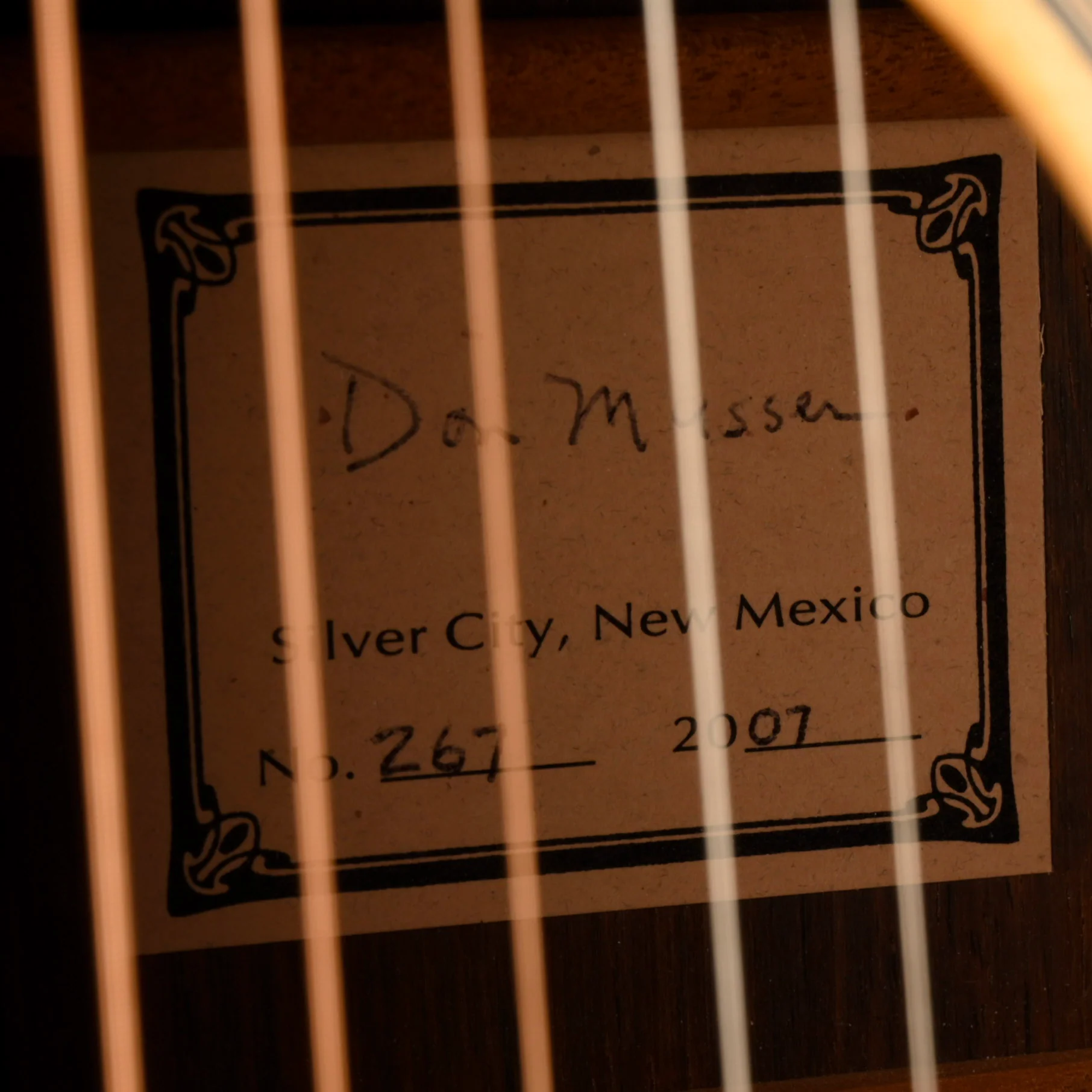 Pre Owned 2007 Don Musser OM Natural Acoustic Guitar With Case - Colin Hay Gear - Image 7