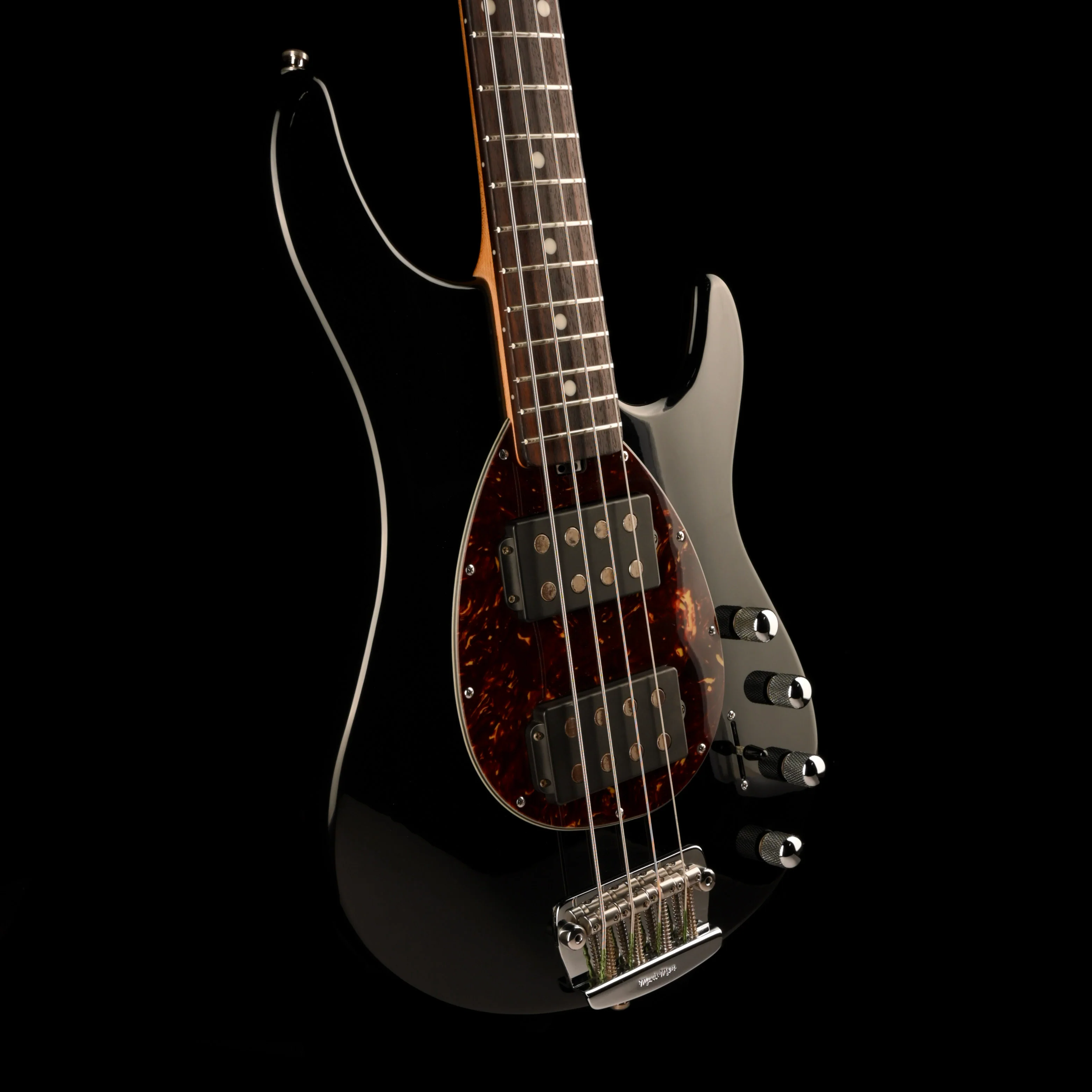 Pre Owned 2007 Ernie Ball Music Man USA Sterling 4 HH Black Bass With OHSC - Image 6