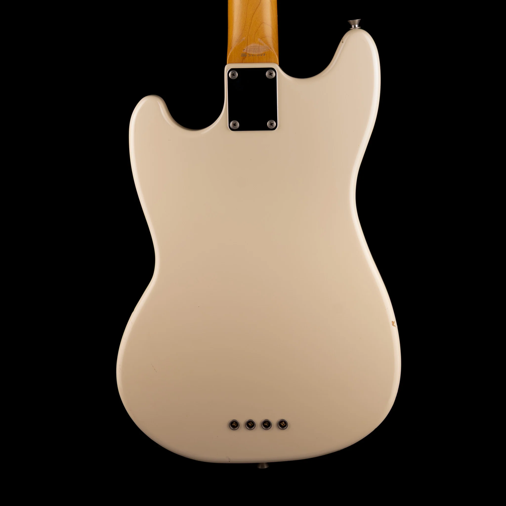 Pre Owned 2007 Fender Crafted In Japan Mustang Bass Vintage White With Gig Bag - Image 2