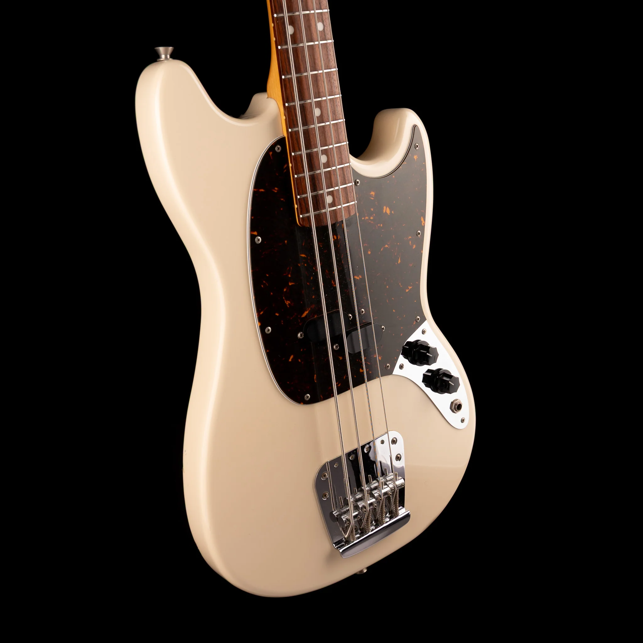 Pre Owned 2007 Fender Crafted In Japan Mustang Bass Vintage White With Gig Bag - Image 8