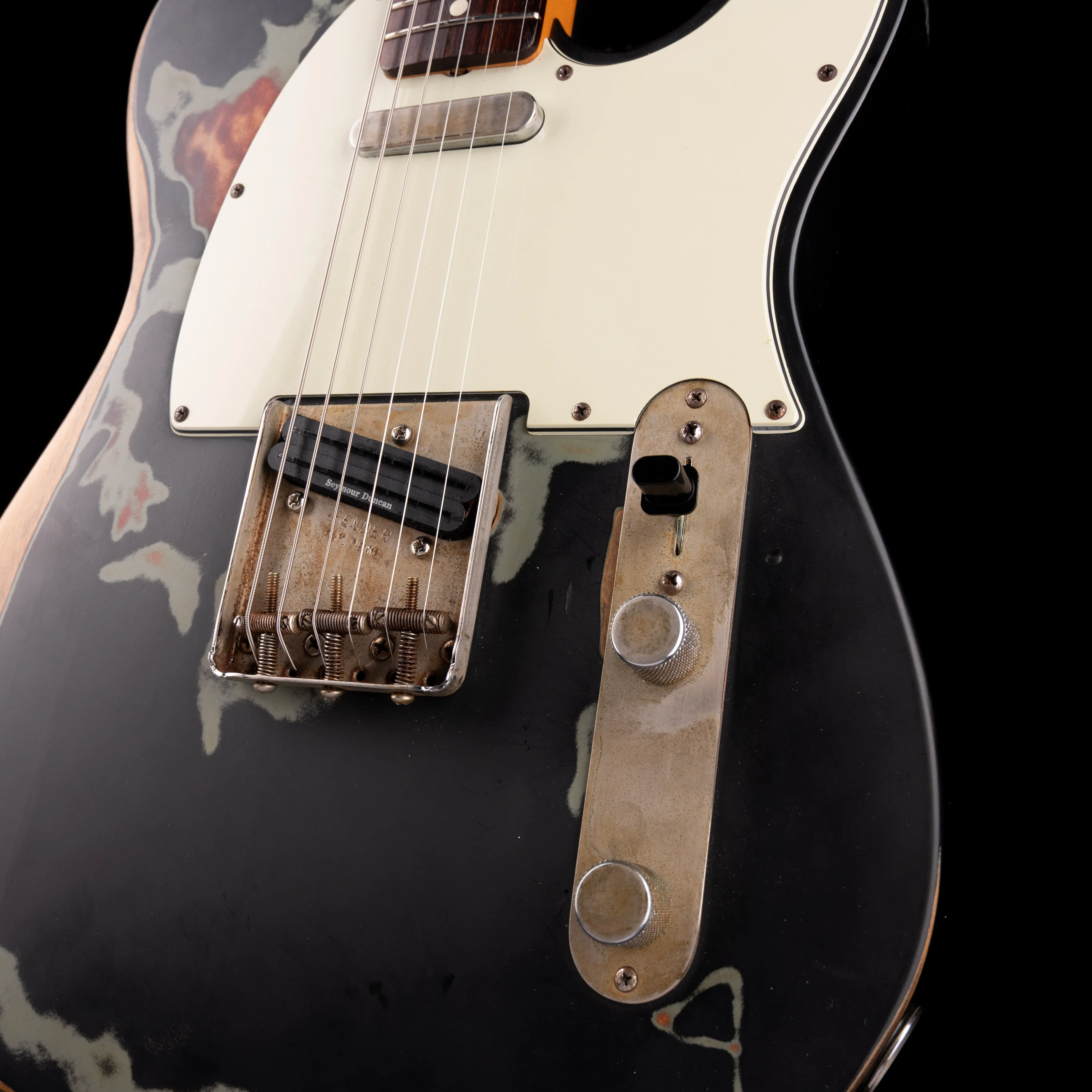 Pre-Owned 2007 Fender Joe Strummer Road Worn Telecaster Black With OHSC - Image 5