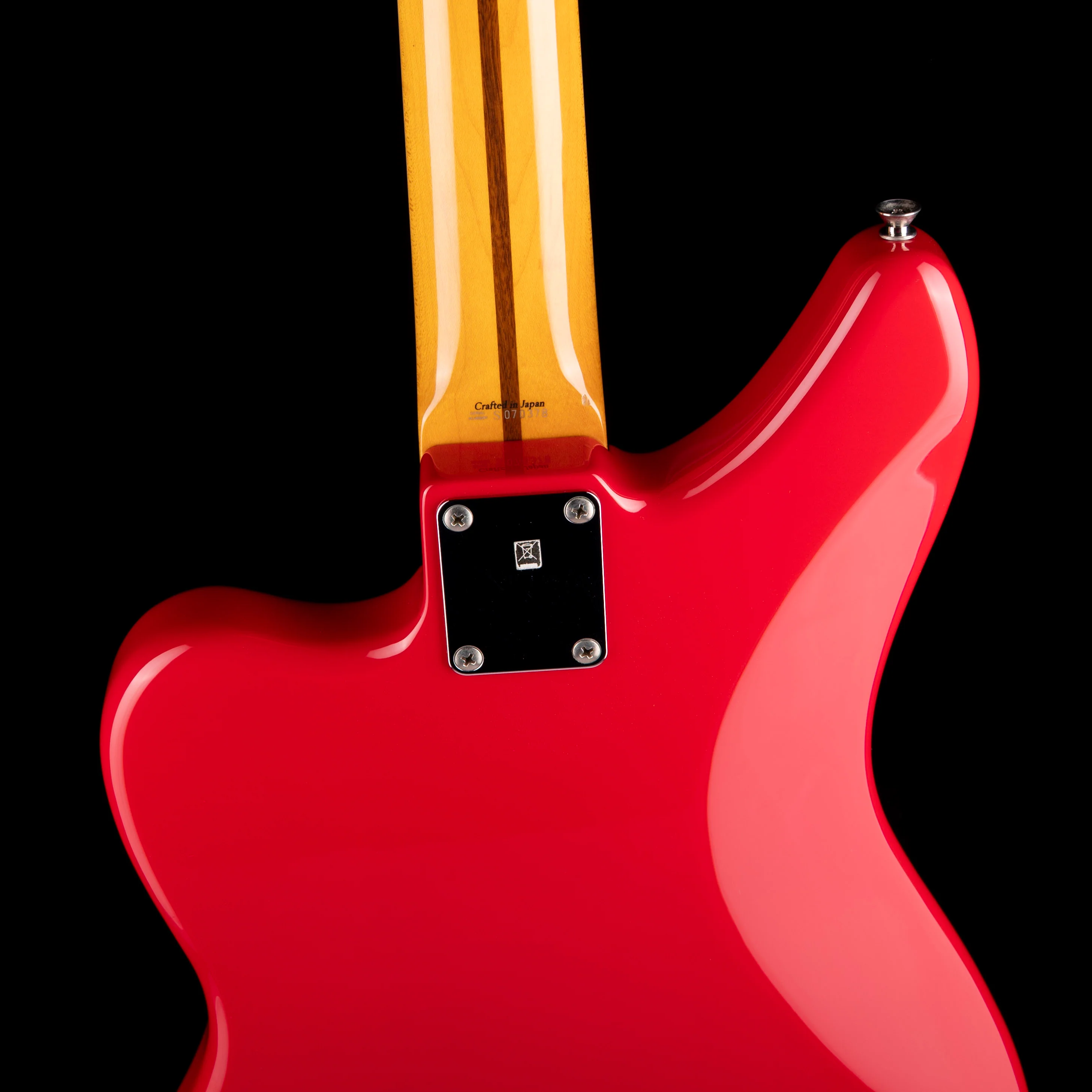 Pre Owned 2007 Fender Made in Japan Jaguar Bass Hot Rod Red With Gig Bag - Image 10