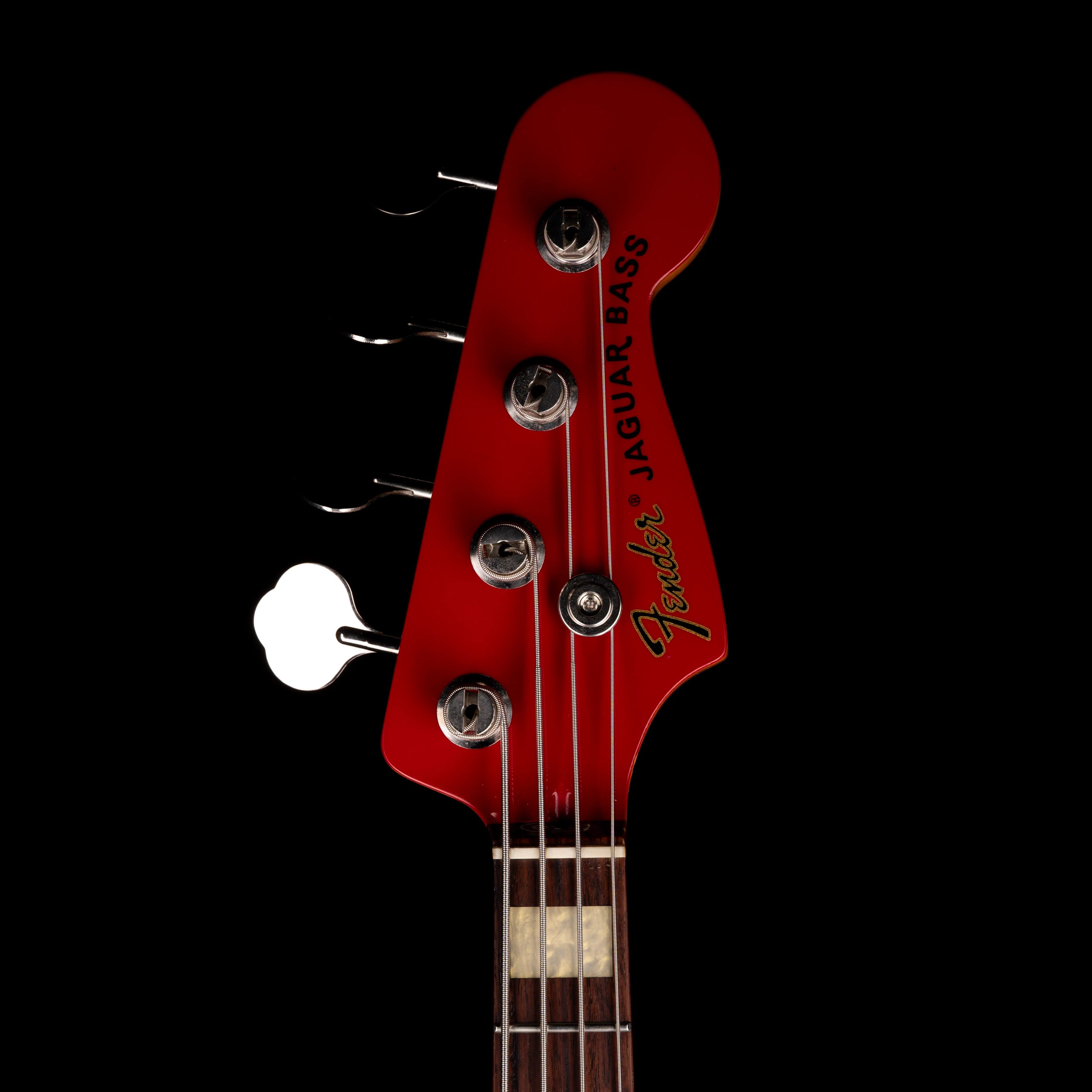 Pre Owned 2007 Fender Made in Japan Jaguar Bass Hot Rod Red With Gig Bag - Image 12