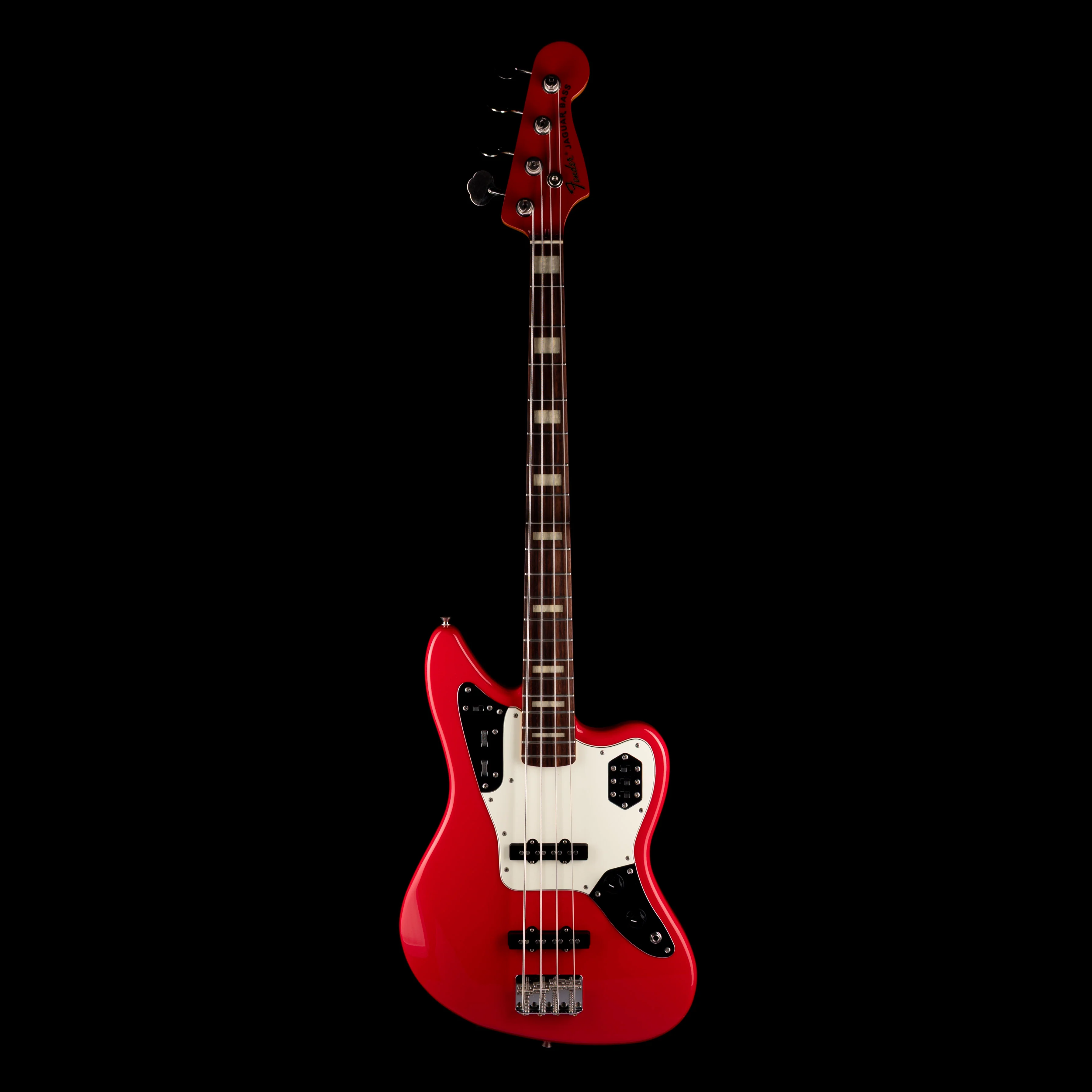 Pre Owned 2007 Fender Made in Japan Jaguar Bass Hot Rod Red With Gig Bag - Image 2