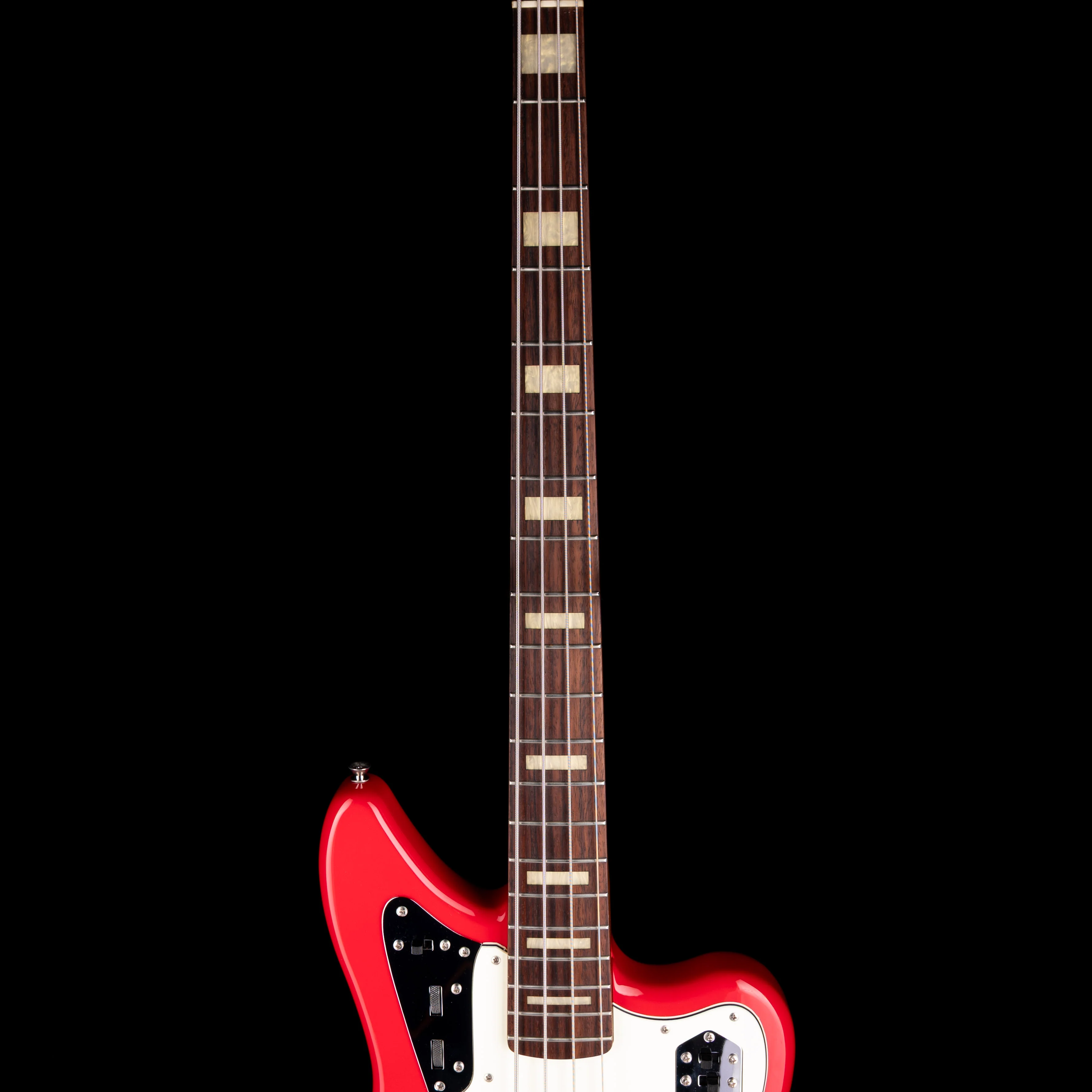 Pre Owned 2007 Fender Made in Japan Jaguar Bass Hot Rod Red With Gig Bag - Image 7