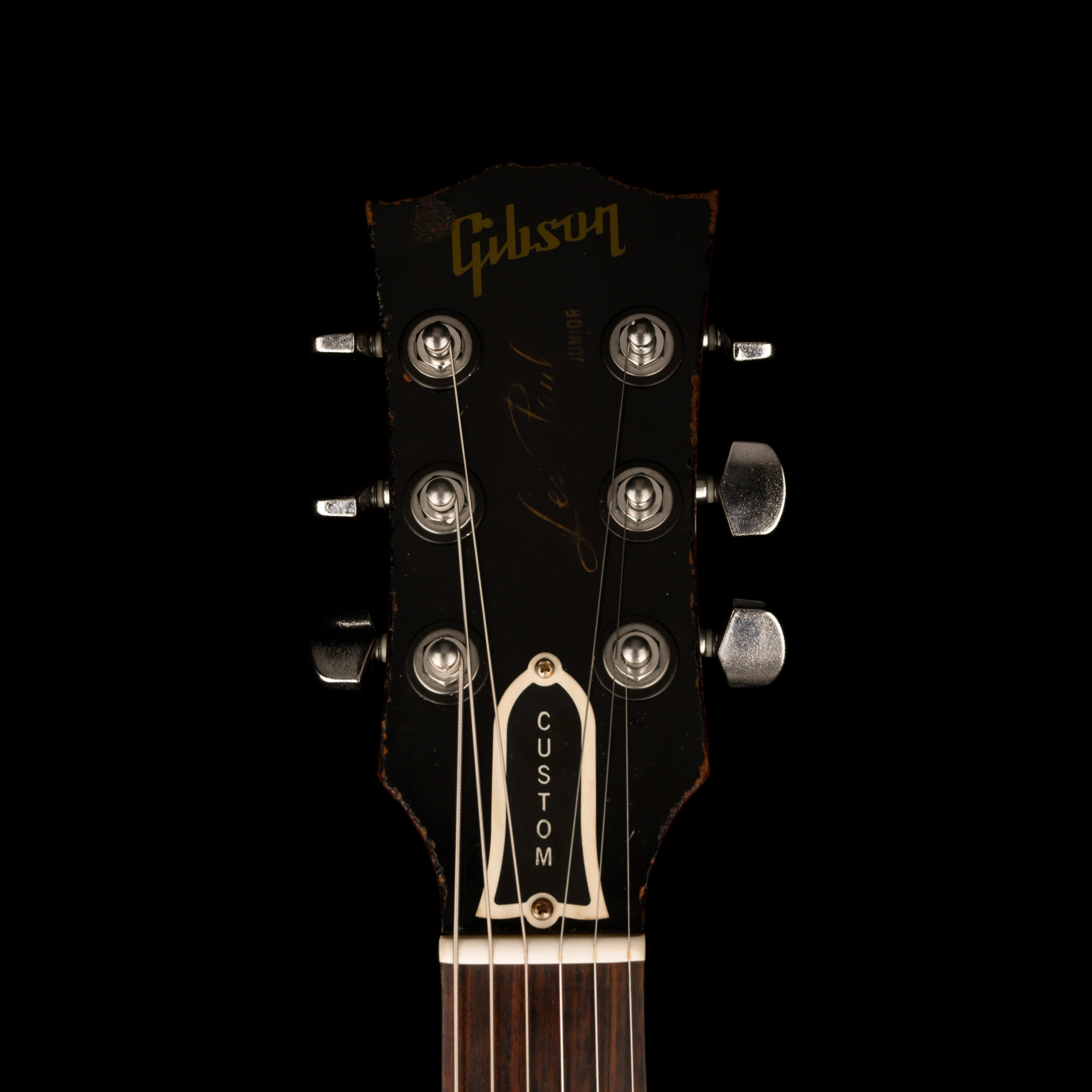 Pre-Owned '07 Gibson Custom Shop Inspired by Series John Lennon Les Paul Junior Aged Faded Cherry W OHSC - Image 12