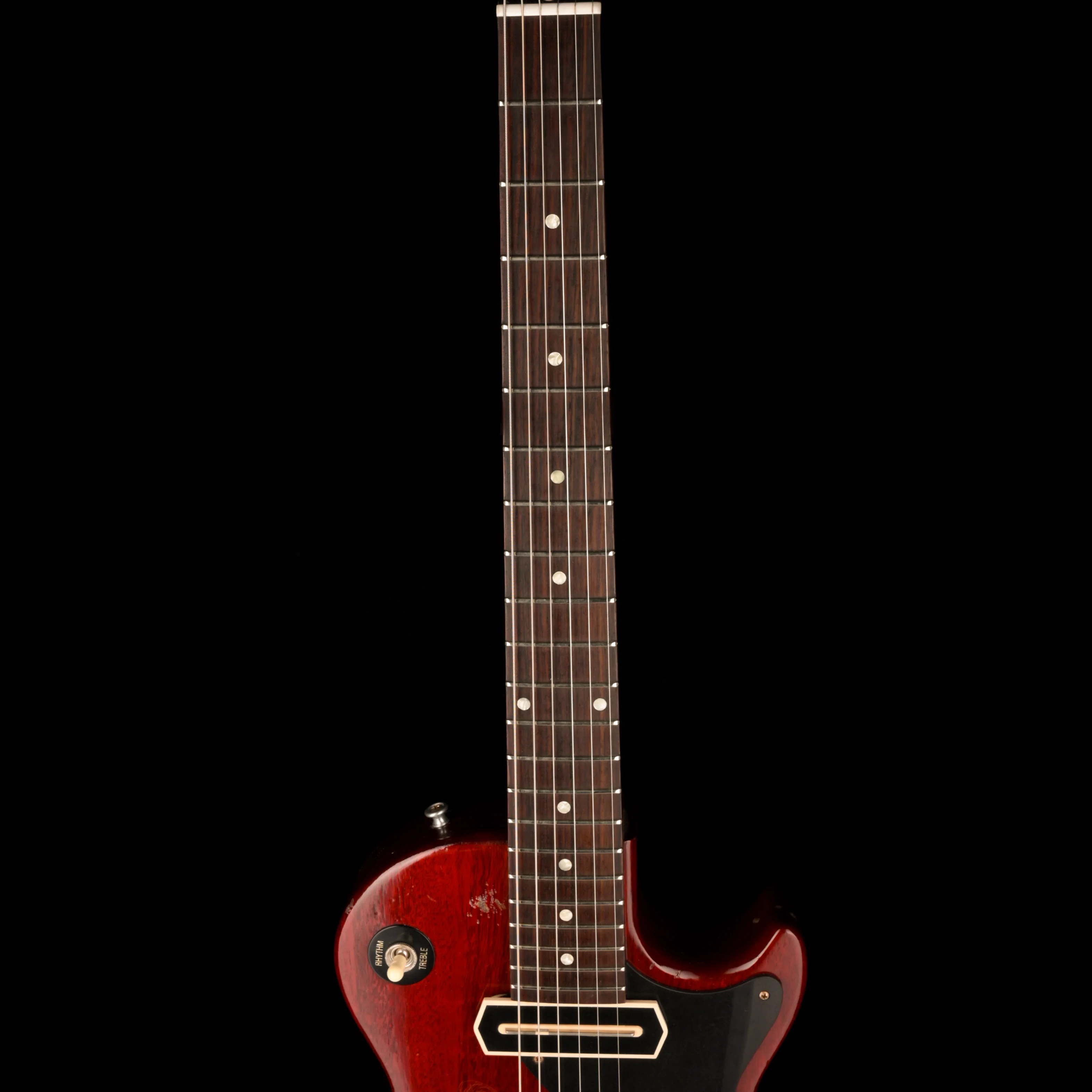 Pre-Owned '07 Gibson Custom Shop Inspired by Series John Lennon Les Paul Junior Aged Faded Cherry W OHSC - Image 7