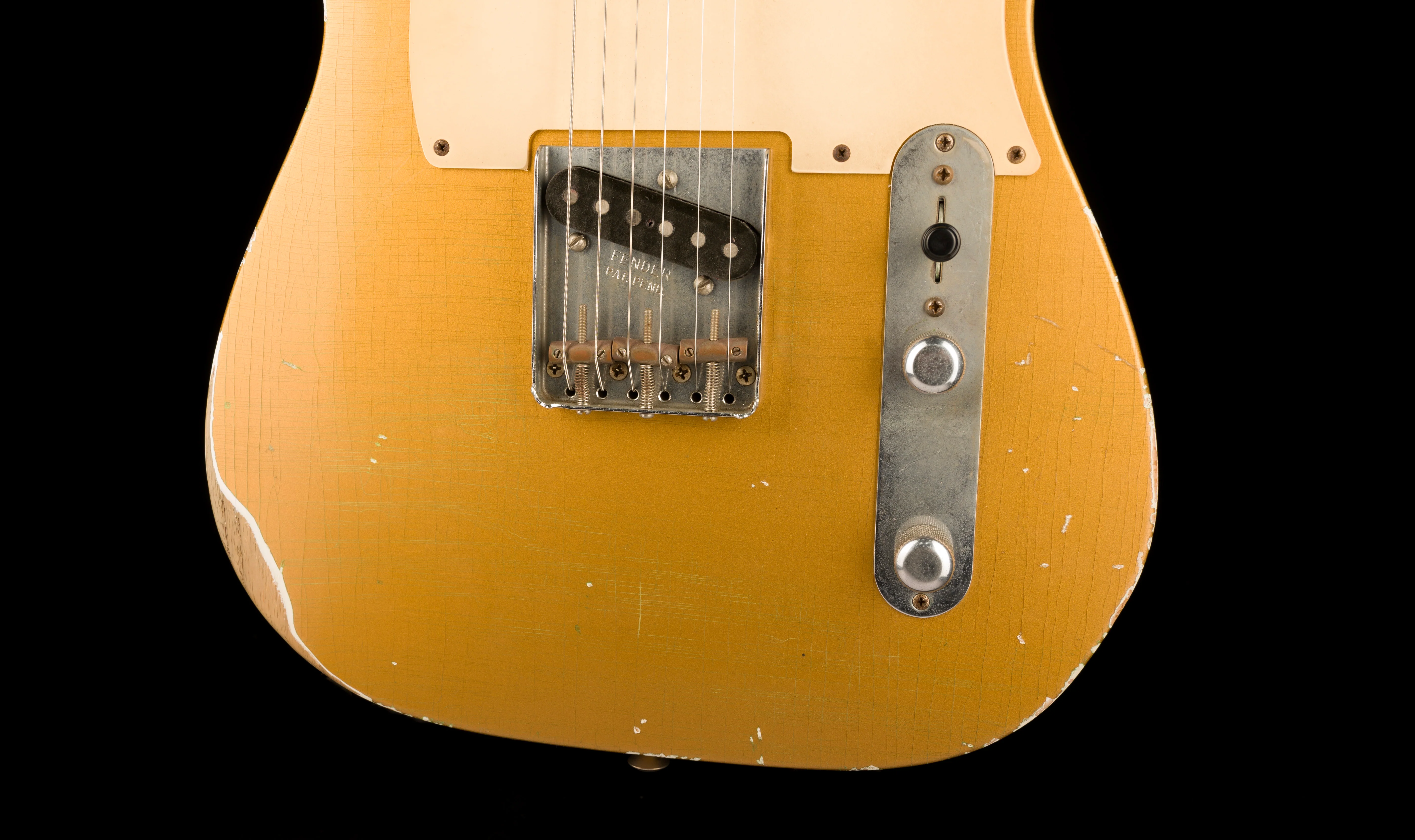 Pre Owned Fender 2008 Road Worn Neck Partscaster with MJT Gold Telecaster Body - Image 5
