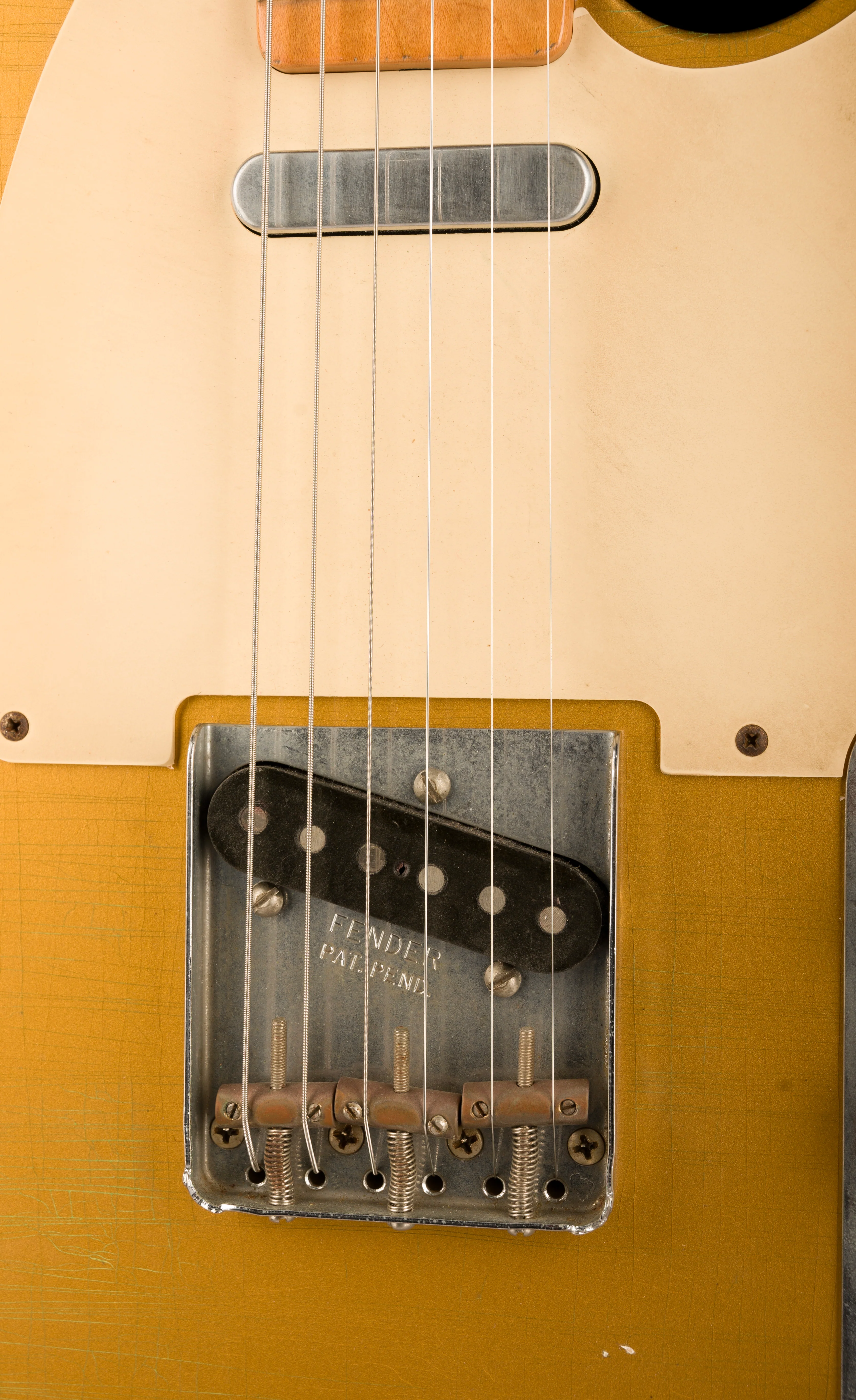 Pre Owned Fender 2008 Road Worn Neck Partscaster with MJT Gold Telecaster Body - Image 7