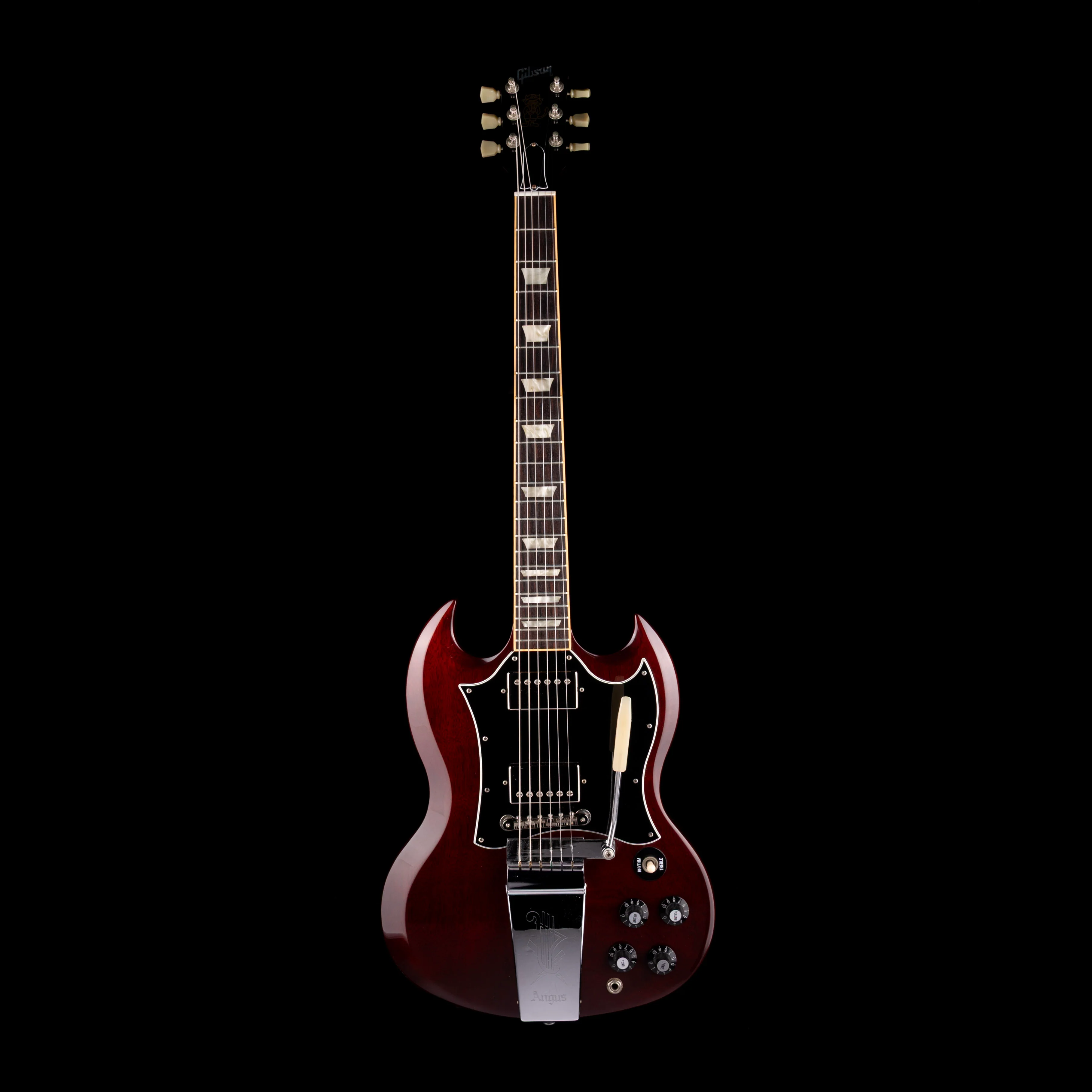 Pre-Owned 2008 Gibson Angus Young Signature SG AGed Cherry With OHSC - Image 2