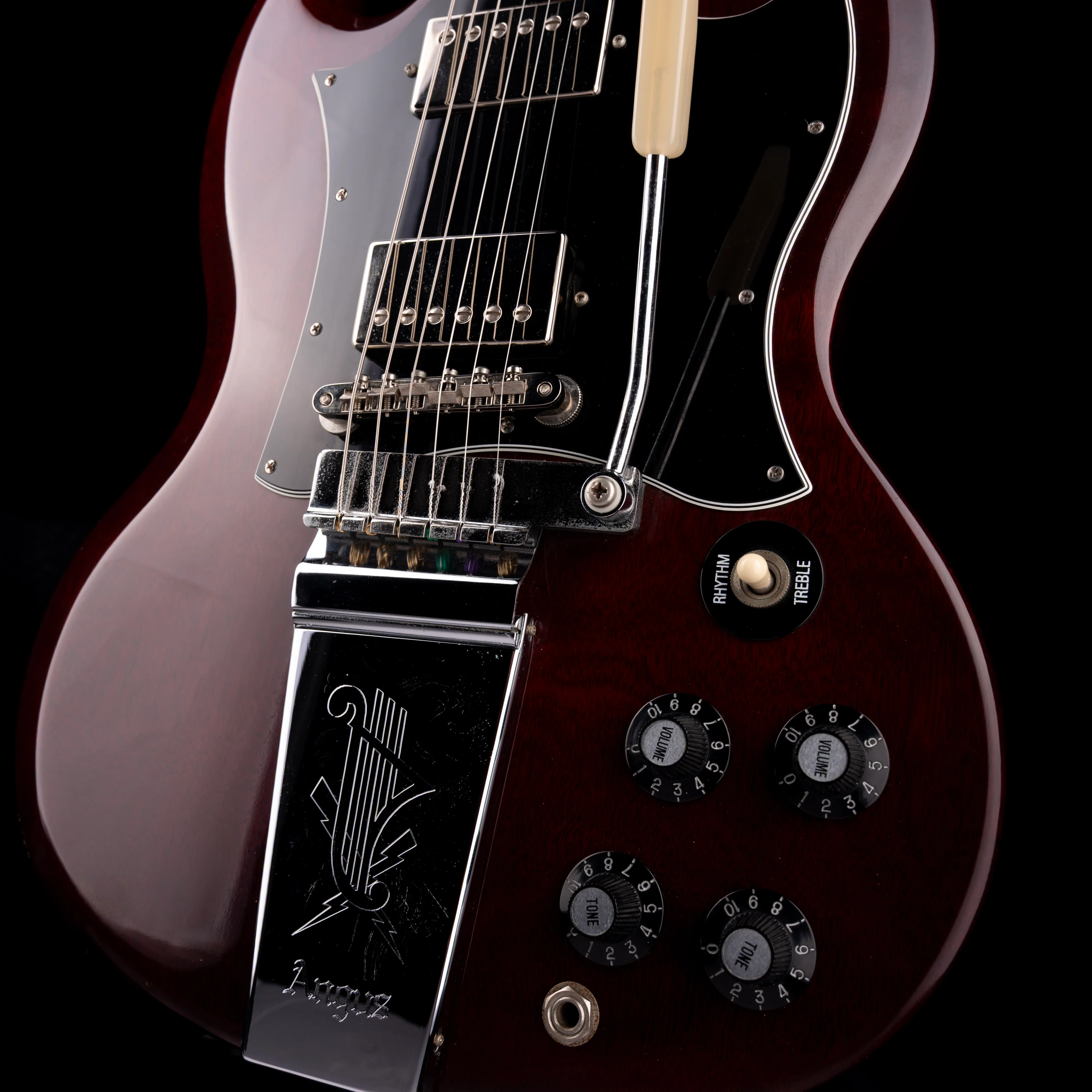 Pre-Owned 2008 Gibson Angus Young Signature SG AGed Cherry With OHSC - Image 6
