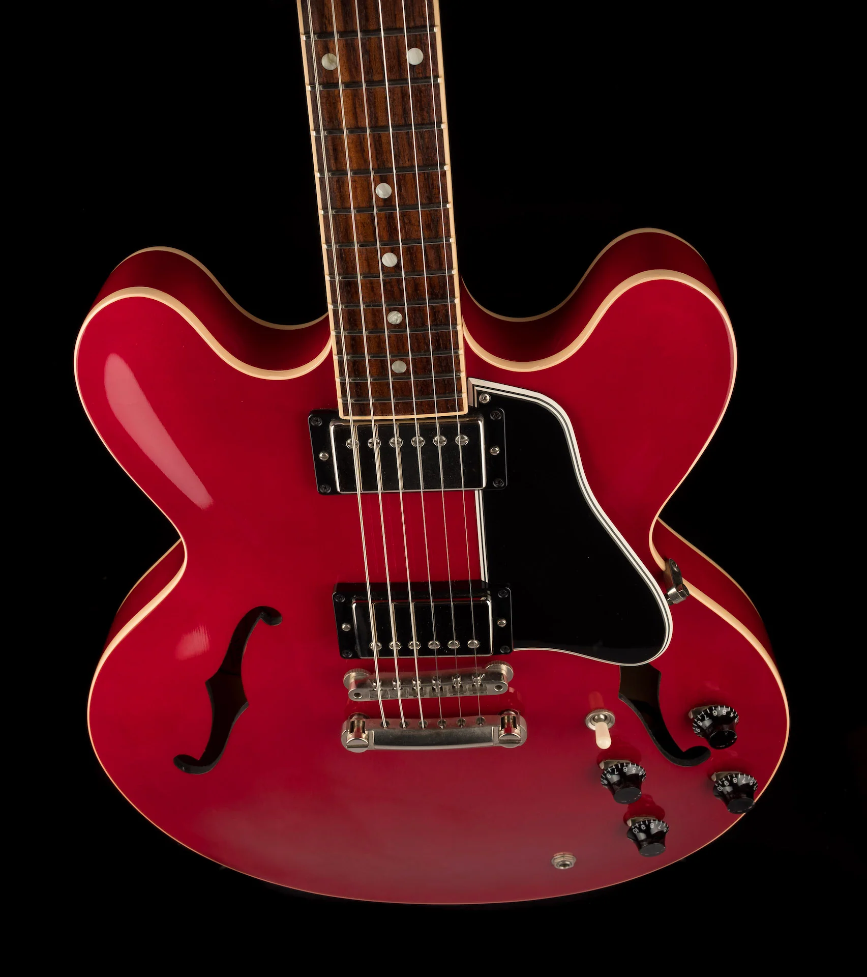 Pre Owned 2008 Gibson Custom Shop ES-335 Dot Plain Top Cherry With OHSC - Image 4