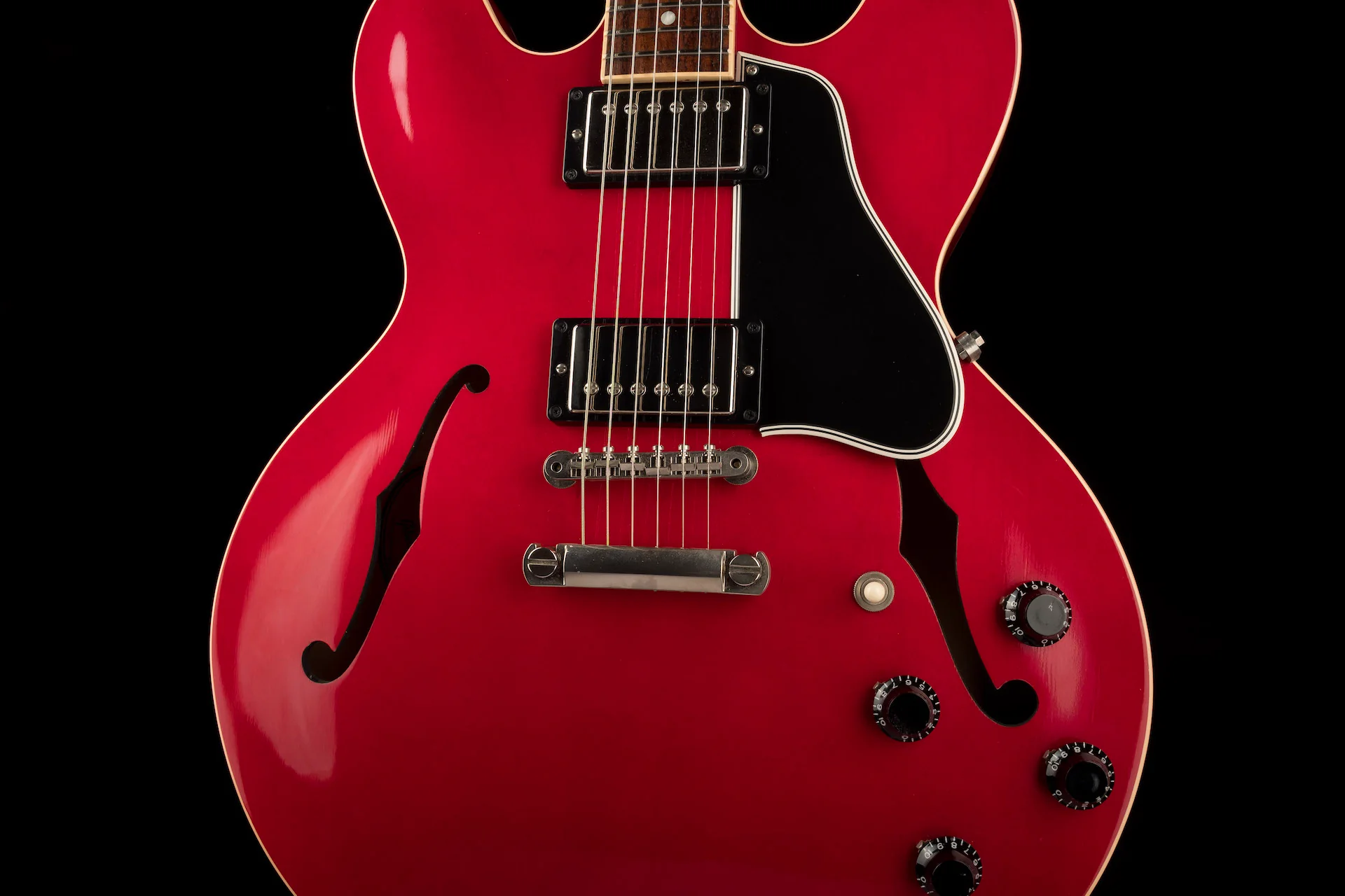 Pre Owned 2008 Gibson Custom Shop ES-335 Dot Plain Top Cherry With OHSC - Image 6