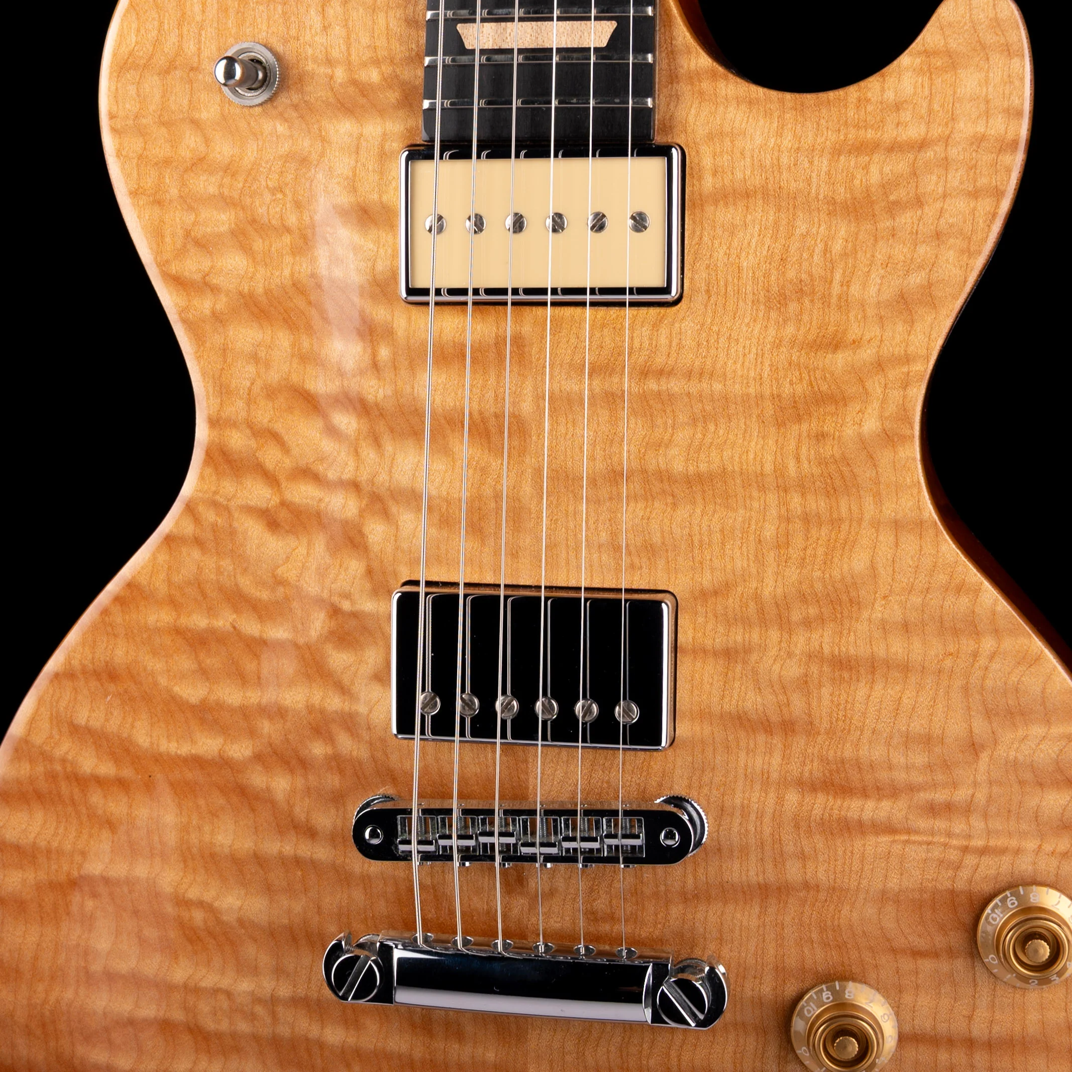 Pre Owned 2008 Gibson Limited Edition Guitar Of The Month Les Paul Push Tone Antique Natural With OHSC - Image 4