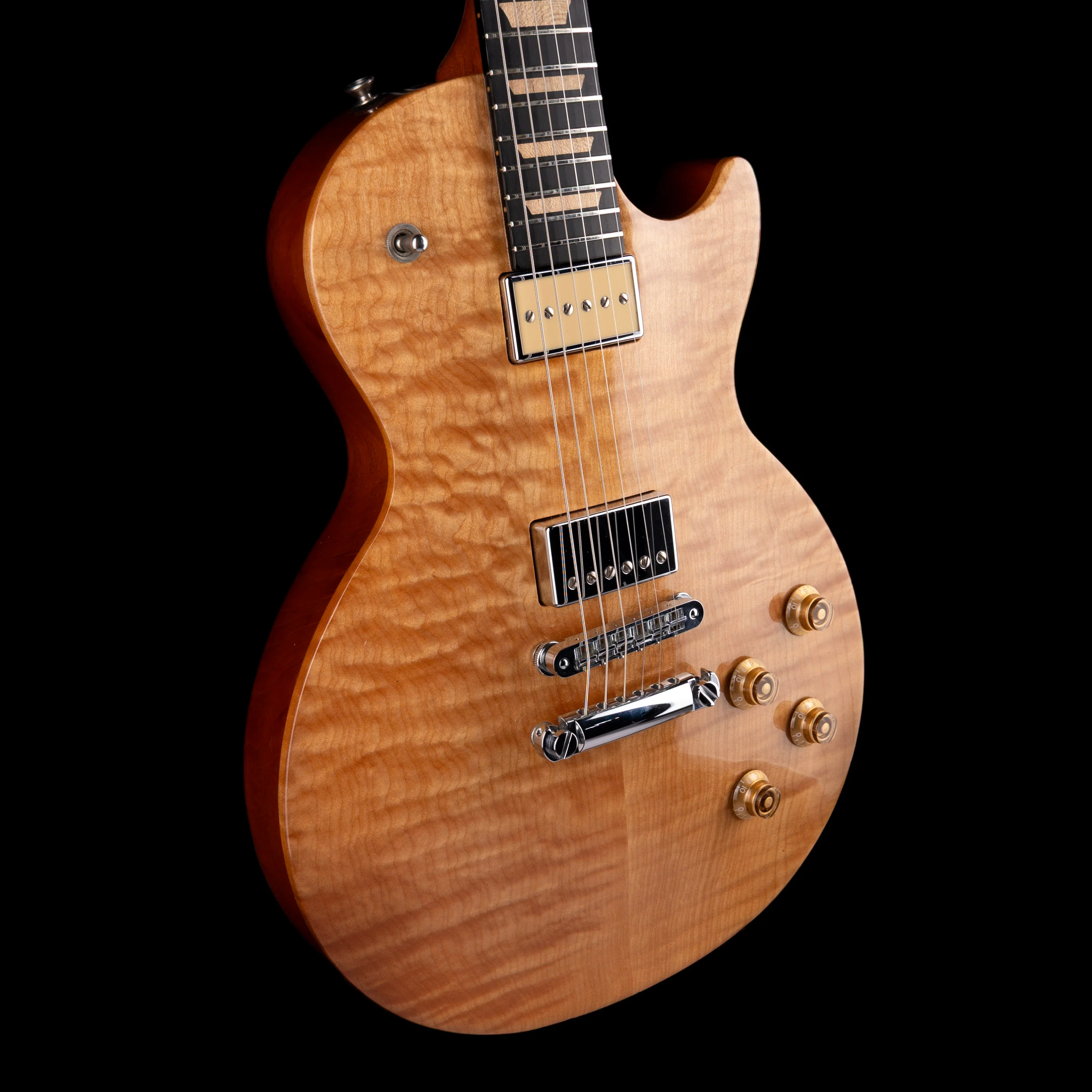 Pre Owned 2008 Gibson Limited Edition Guitar Of The Month Les Paul Push Tone Antique Natural With OHSC - Image 6