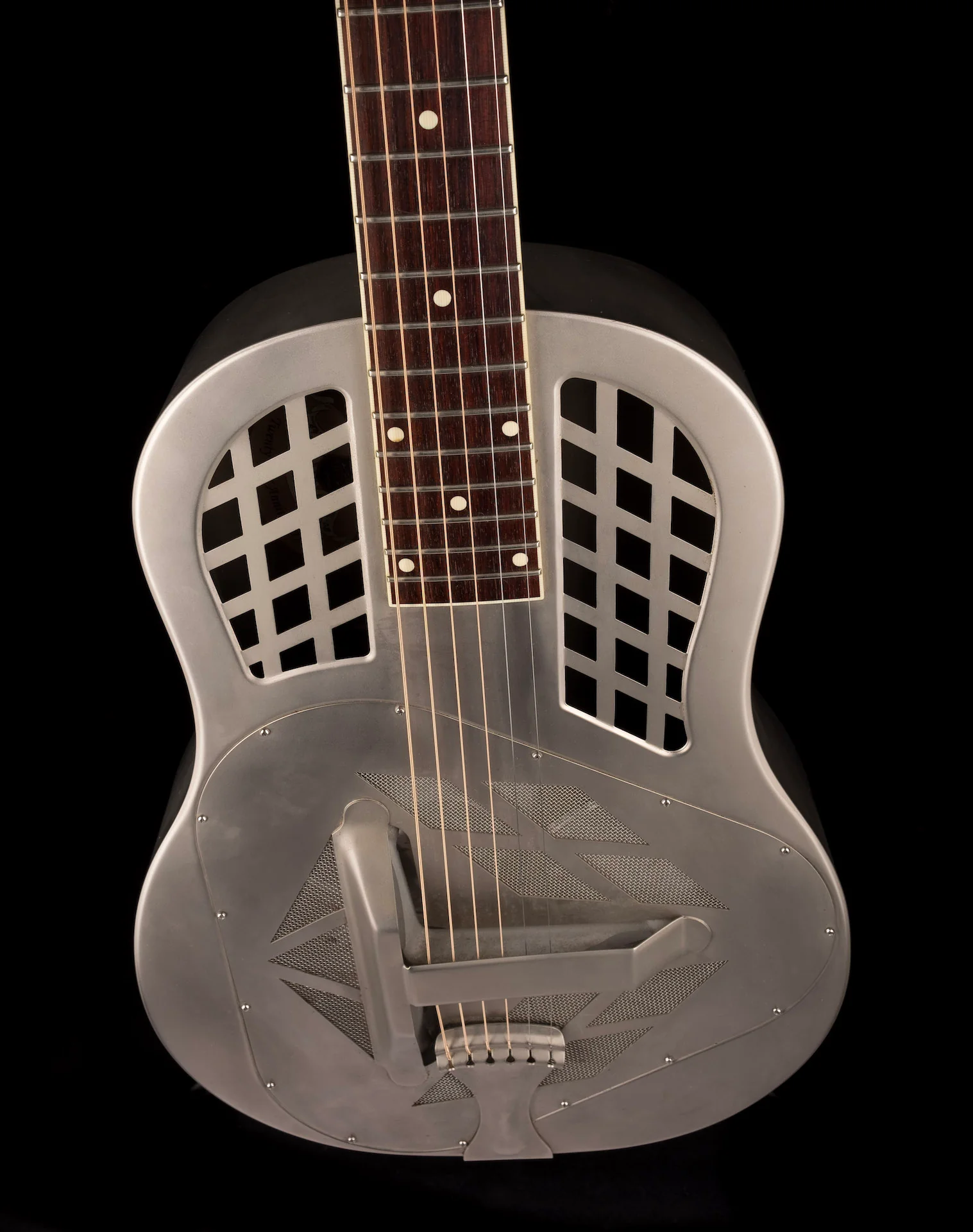 Pre Owned 2008 National Resophonic 20th Anniversary V.S. Silver Tricone Resonator - Image 4