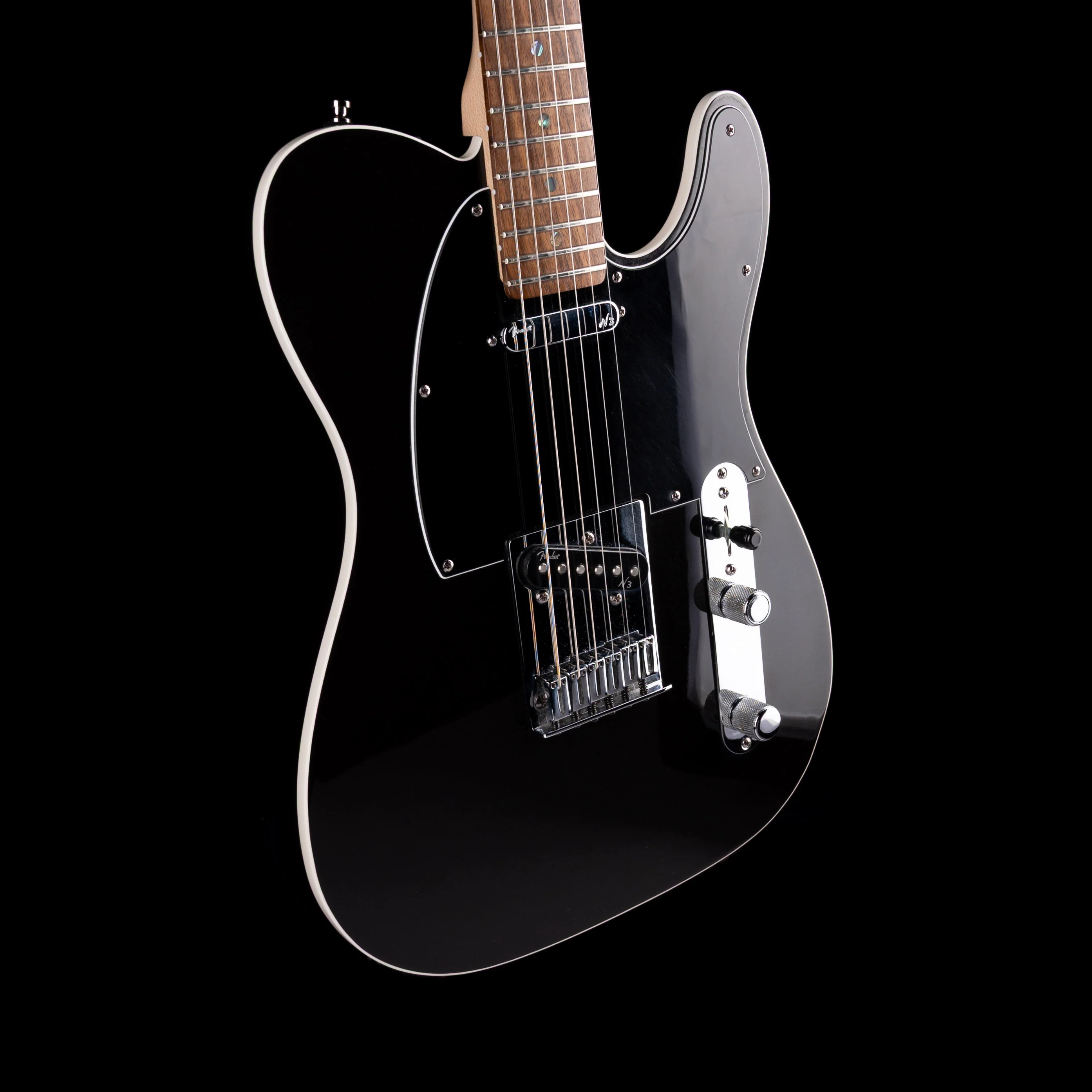 Pre Owned 2009 Fender American Deluxe Telecaster Montego Black With OHSC - Image 6