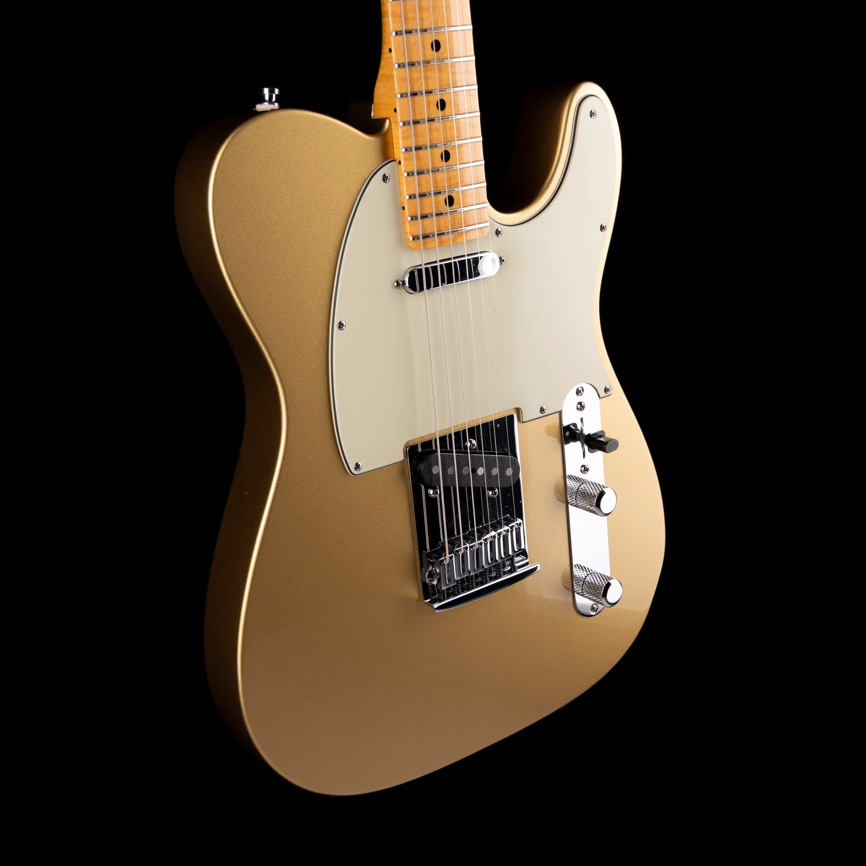 Pre Owned 2009 Fender Custom Shop Custom Deluxe Telecaster HLE Gold With OHSC - Image 6