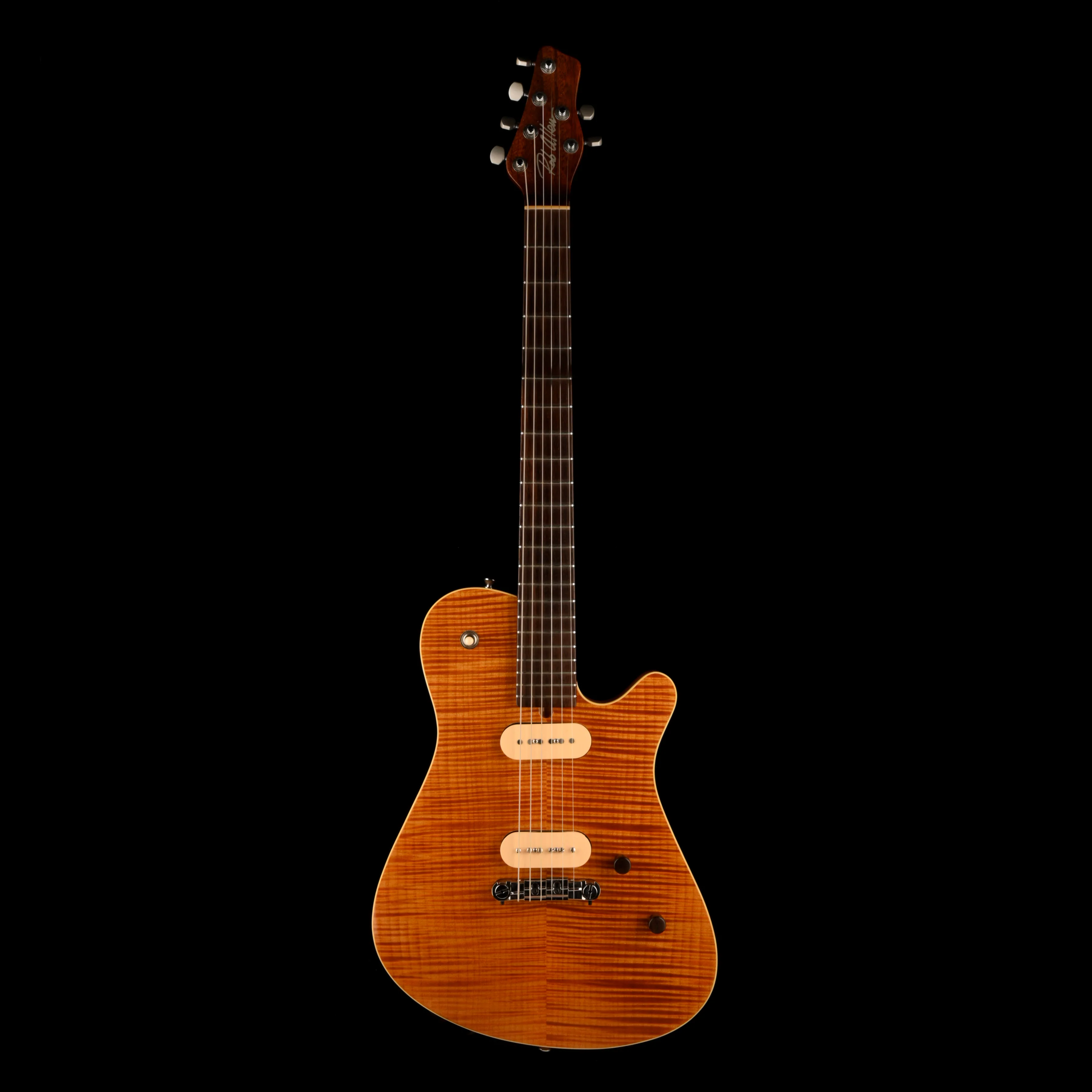 Pre Owned 2009 Rob Allen Single Cutaway Amber Electric Guitar With OHSC - Image 2