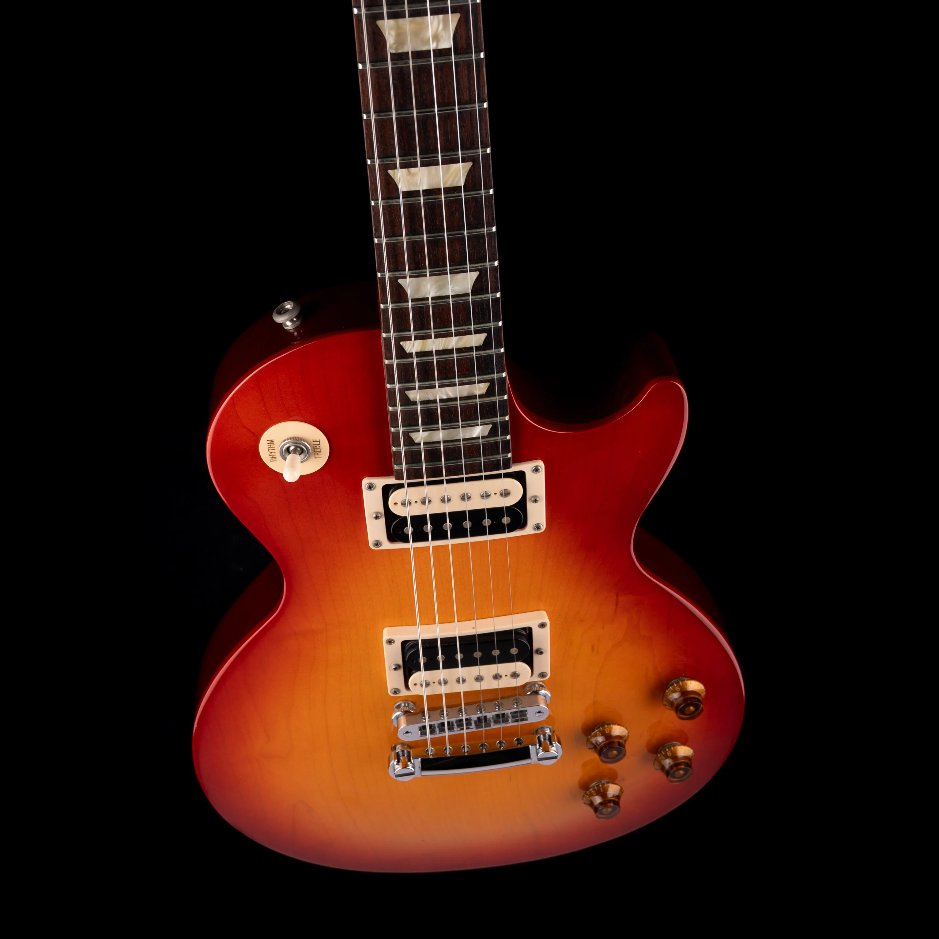 Pre Owned 2010 Gibson Les Paul Studio Deluxe Cherry Burst With OHSC - Image 3