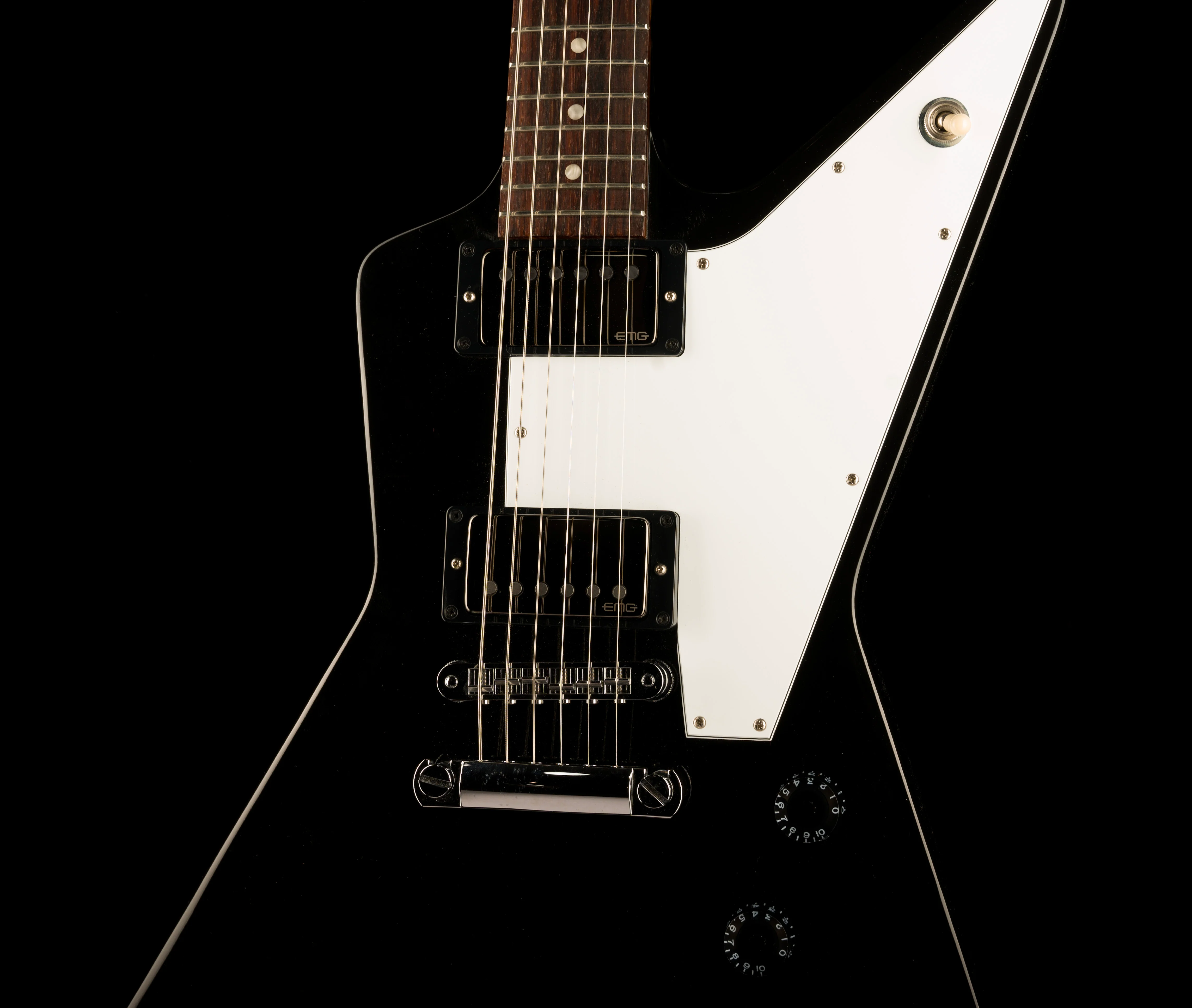 Pre Owned 2011 Gibson Explorer with EMG James Hatfield JH Set Pickups Ebony With OHSC - Image 6