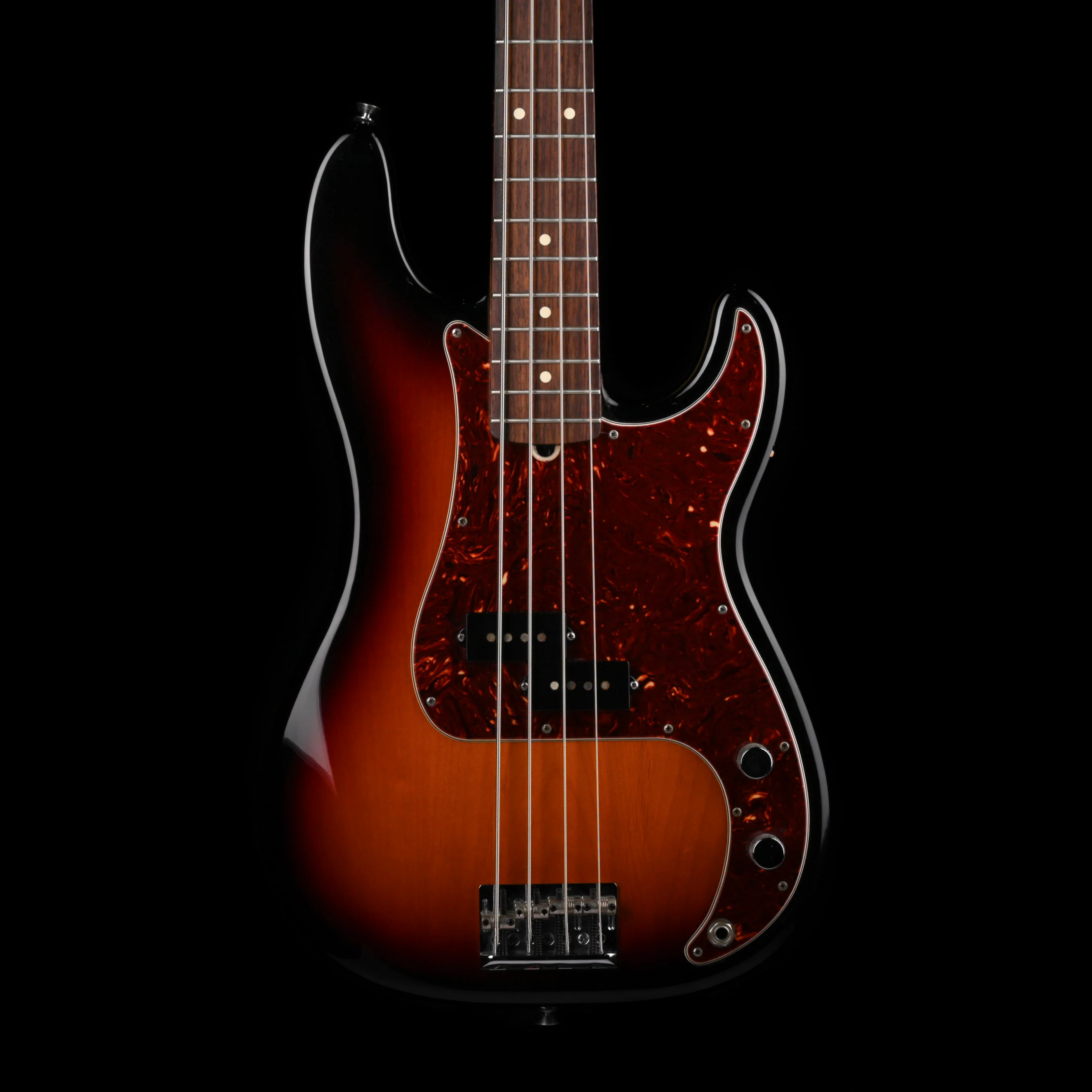 Pre Owned 2012 Fender American Standard Precision Bass 3-Tone Sunburst With OHSC