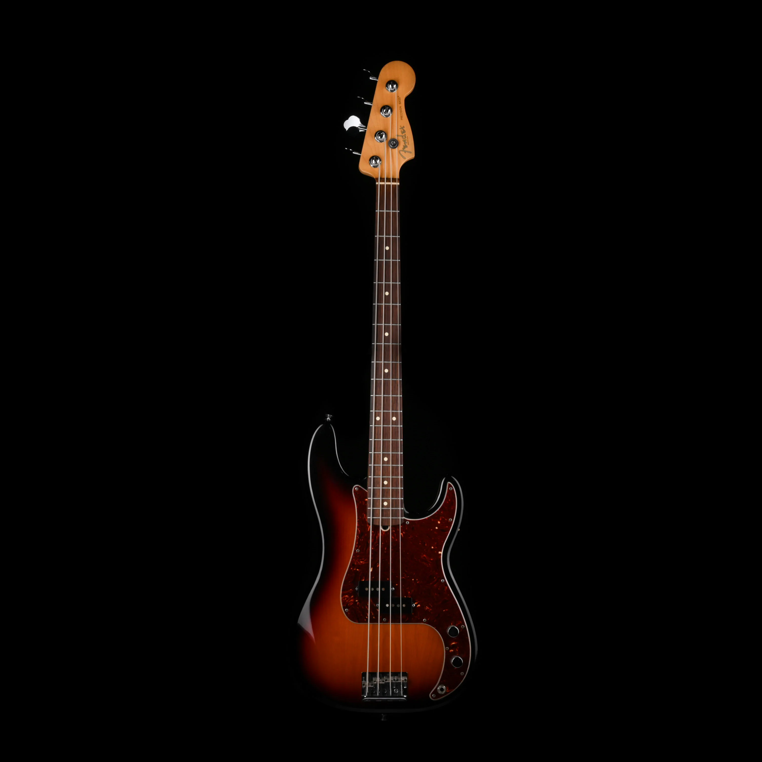 Pre Owned 2012 Fender American Standard Precision Bass 3-Tone Sunburst With OHSC - Image 2