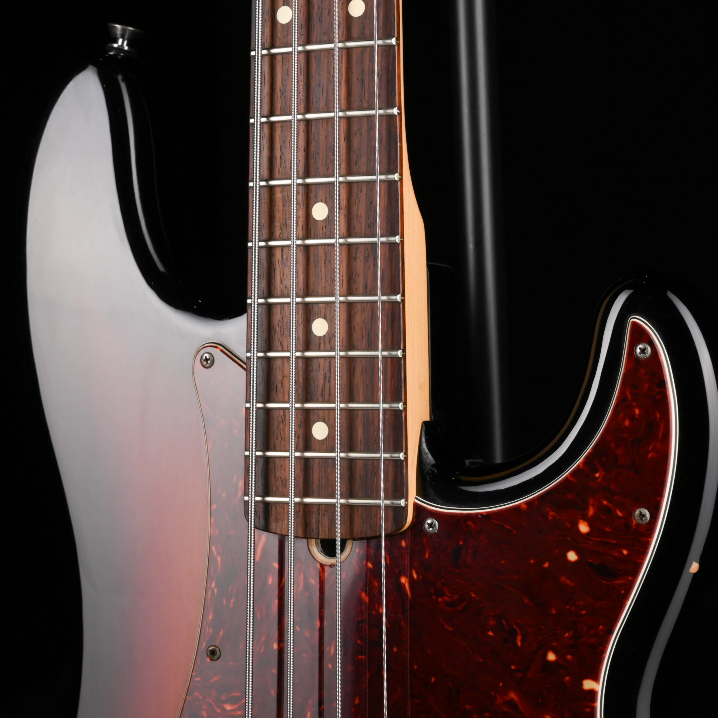 Pre Owned 2012 Fender American Standard Precision Bass 3-Tone Sunburst With OHSC - Image 5