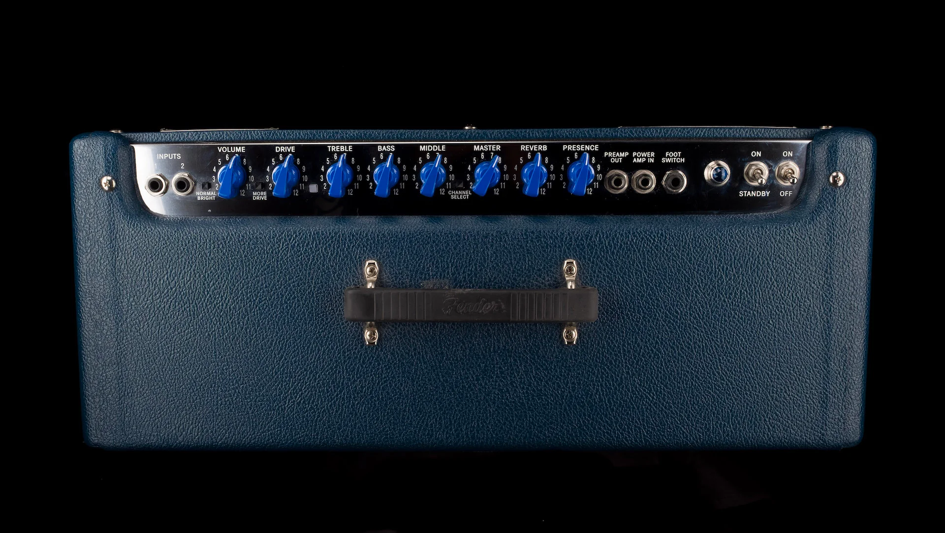 Pre Owned 2012 Fender Special Edition Bluesman Hot Rod Deluxe Blue Tolex Guitar Amp Combo With Cover - Image 11