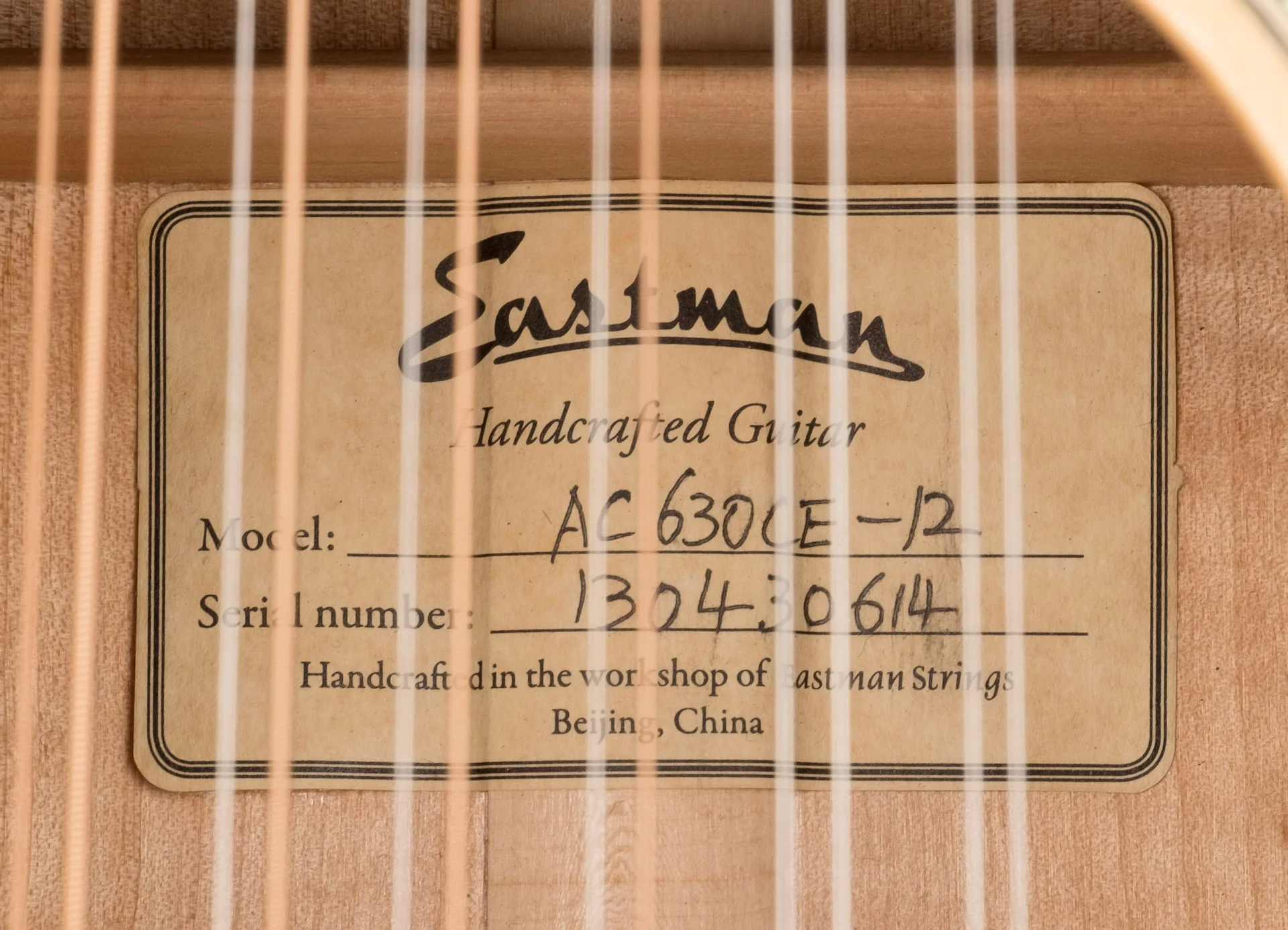 Pre Owned 2013 Eastman AC630CE-12 Natural 12-String With HSC - Jeffrey Foskett Collection - Image 12