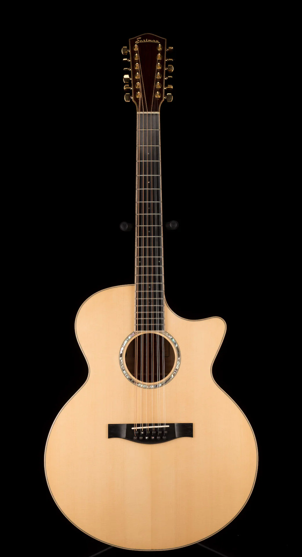 Pre Owned 2013 Eastman AC630CE-12 Natural 12-String With HSC - Jeffrey Foskett Collection - Image 2