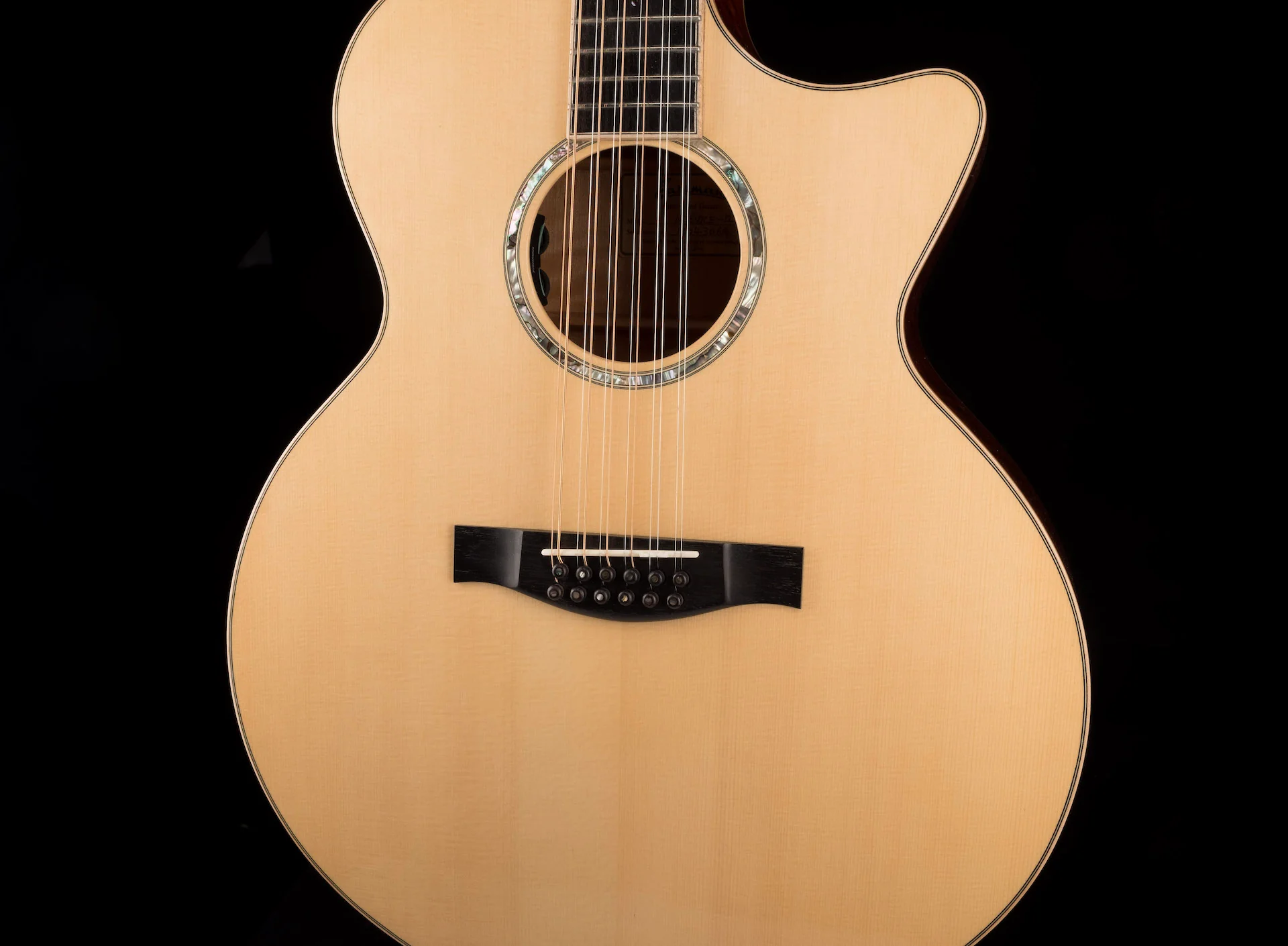 Pre Owned 2013 Eastman AC630CE-12 Natural 12-String With HSC - Jeffrey Foskett Collection - Image 6