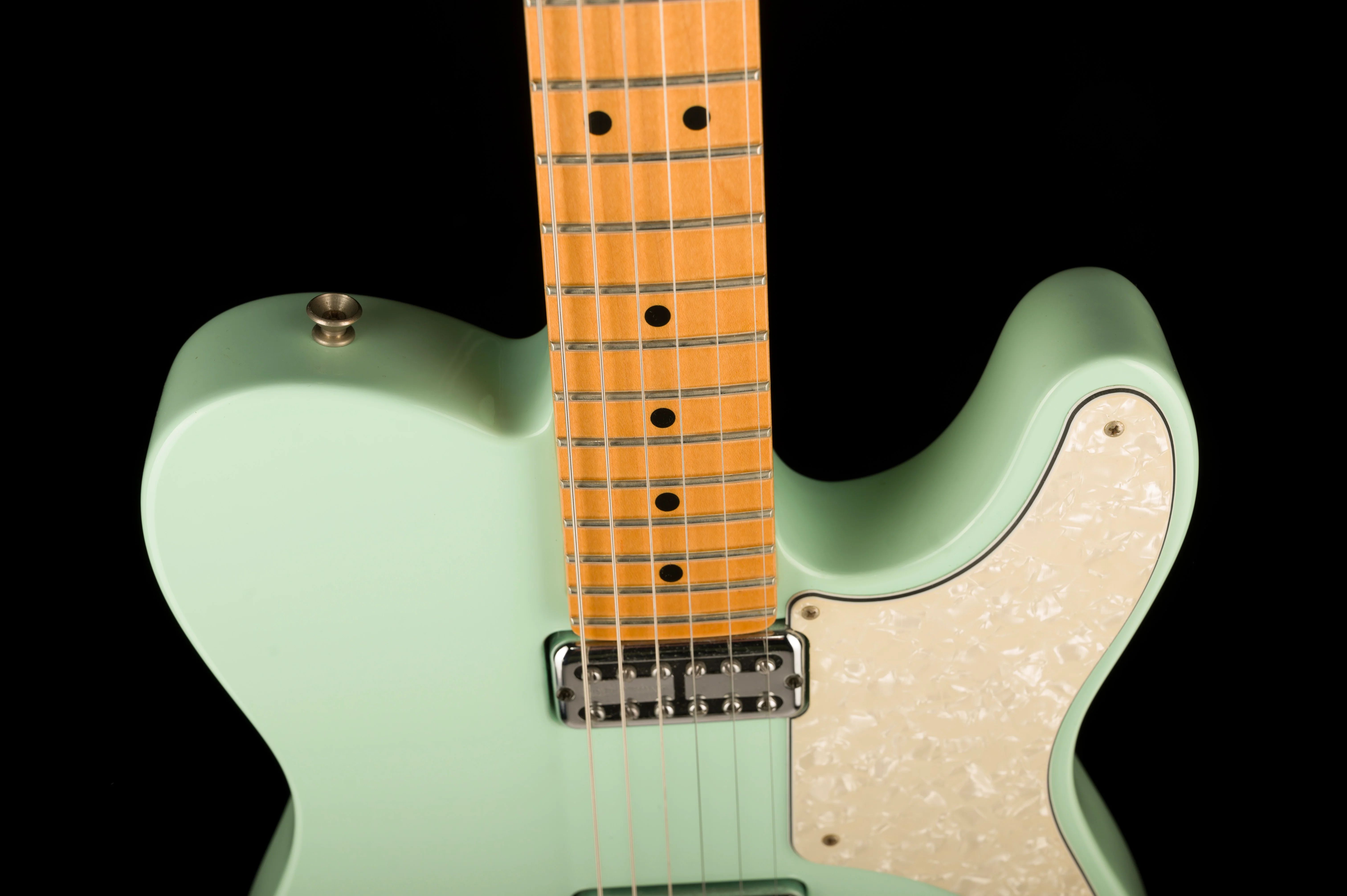 Pre Owned 2013 Fender Cabronita Telecaster Surf Green Electric Guitar - Image 3