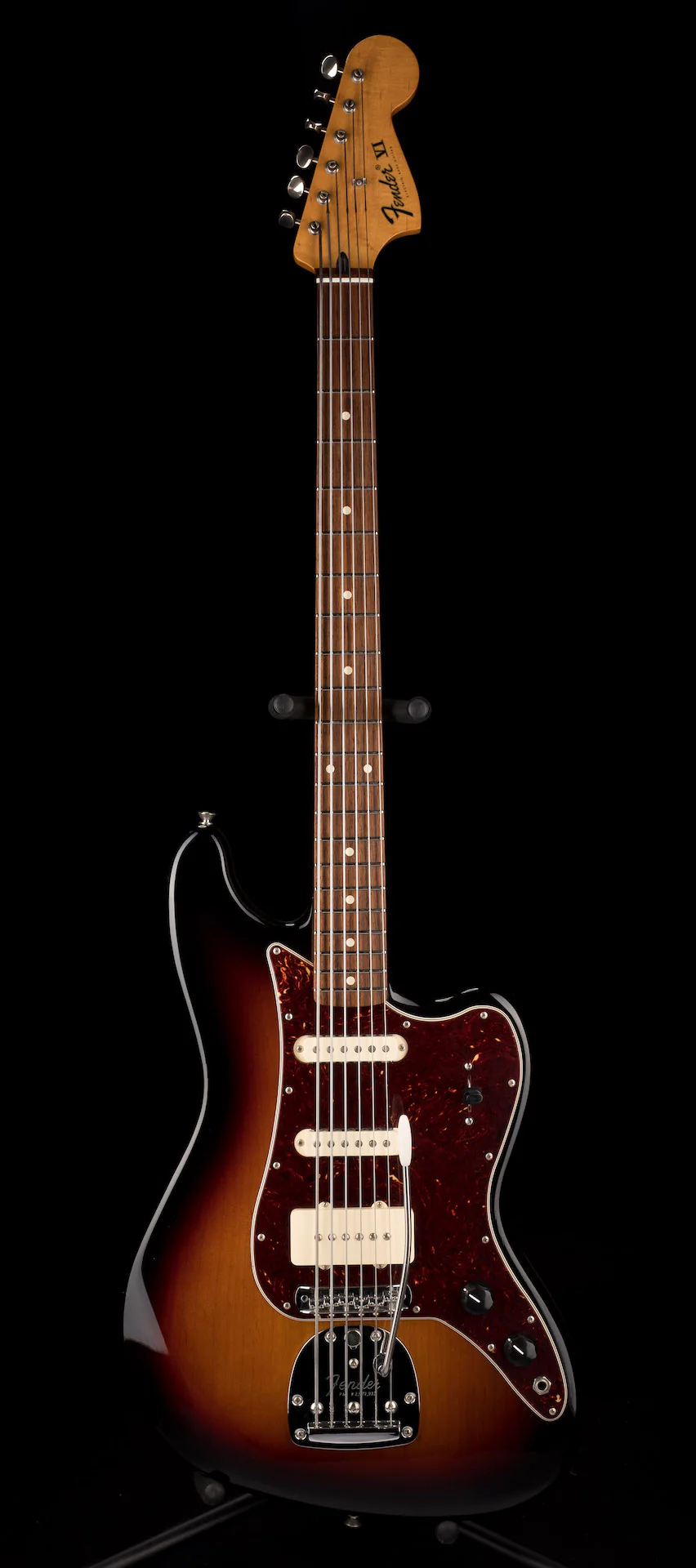 Pre Owned 2013 Fender Pawn Shop Bass VI 3-Tone Sunburst With Gig Bag - Image 2