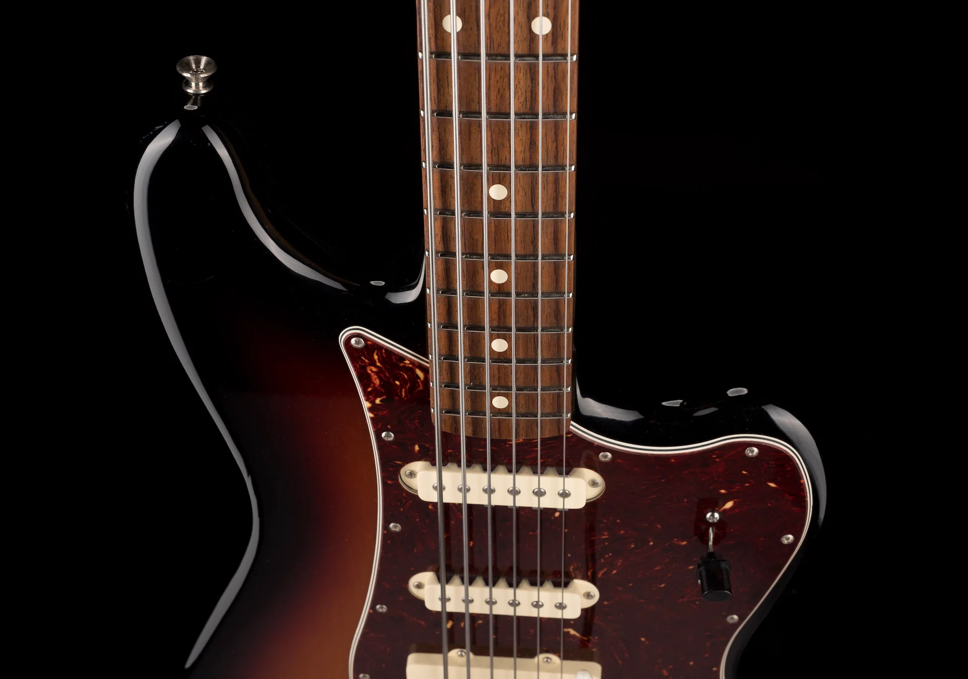 Pre Owned 2013 Fender Pawn Shop Bass VI 3-Tone Sunburst With Gig Bag - Image 3