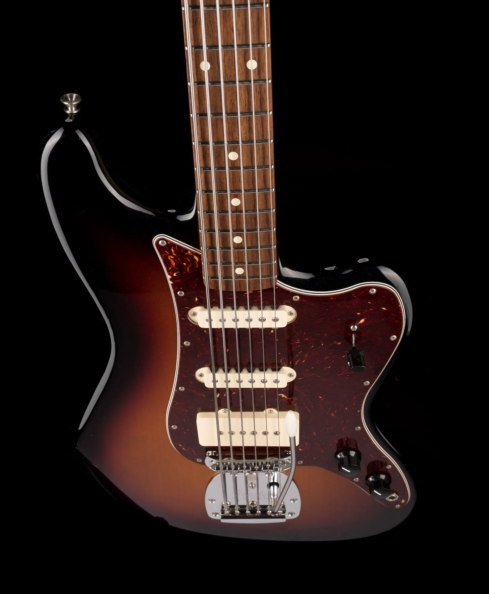 Pre Owned 2013 Fender Pawn Shop Bass VI 3-Tone Sunburst With Gig Bag - Image 4