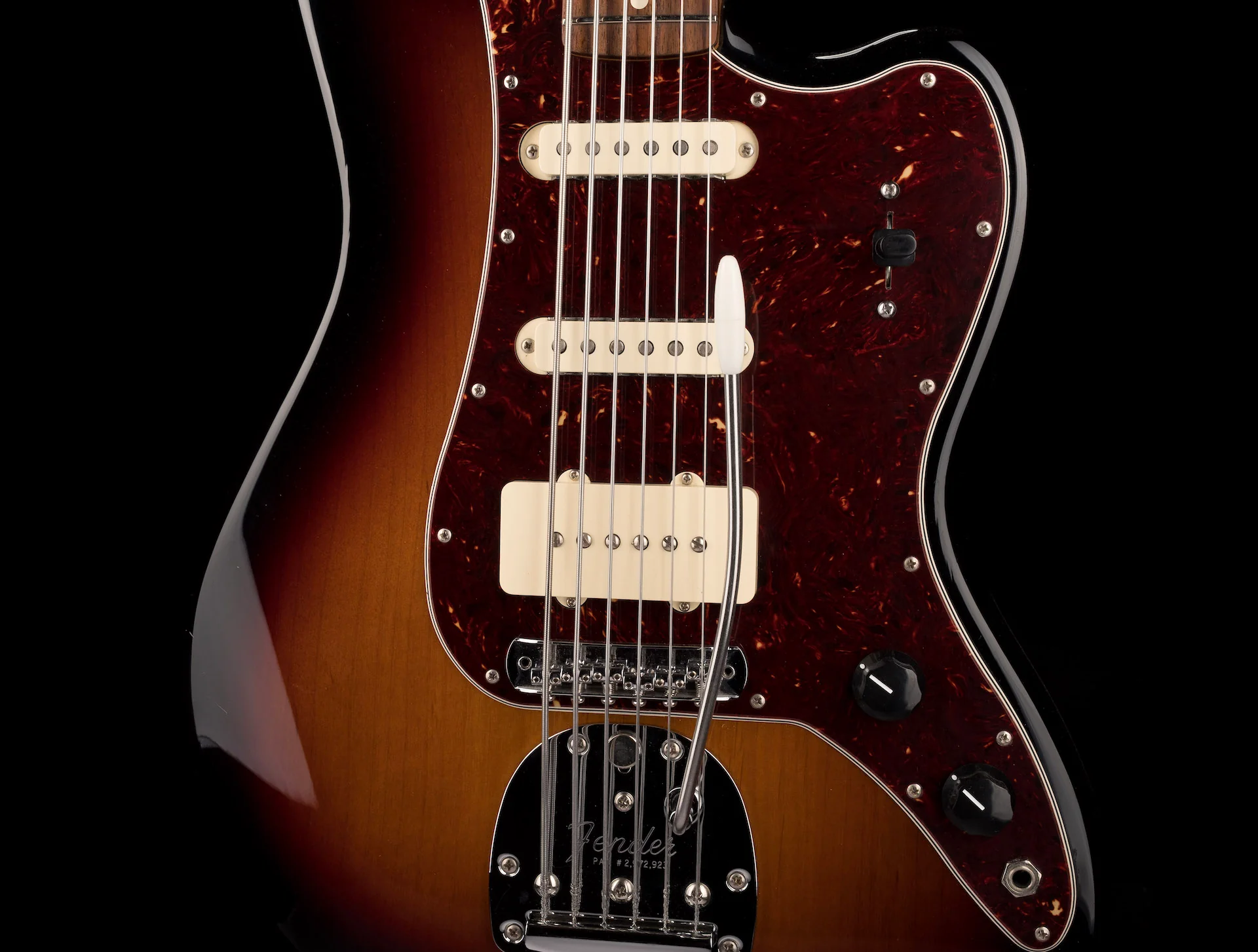 Pre Owned 2013 Fender Pawn Shop Bass VI 3-Tone Sunburst With Gig Bag - Image 6