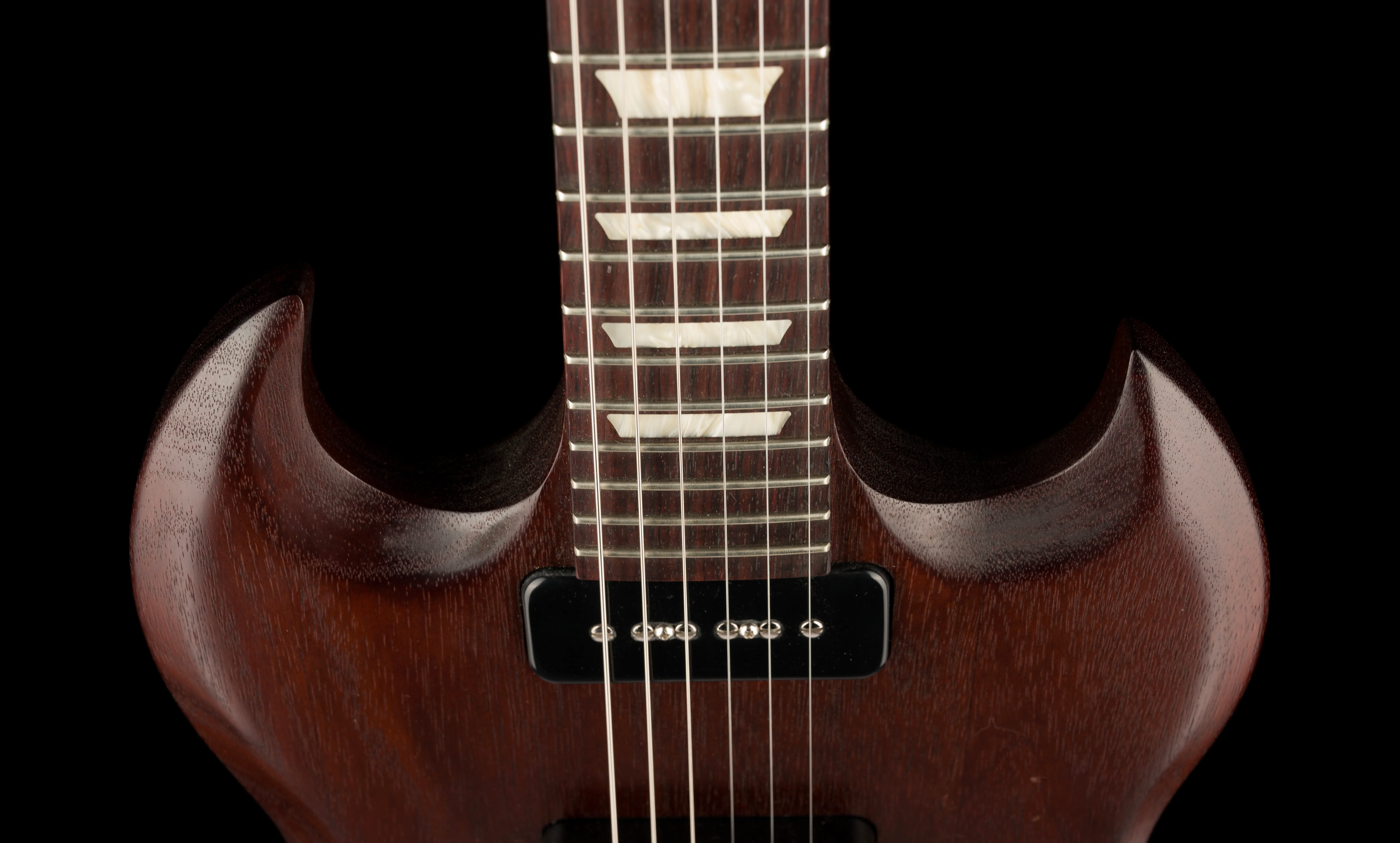 Pre Owned 2013 Gibson 50s Tribute SG Prototype Brown Mahogany With Gig Bag - Image 3