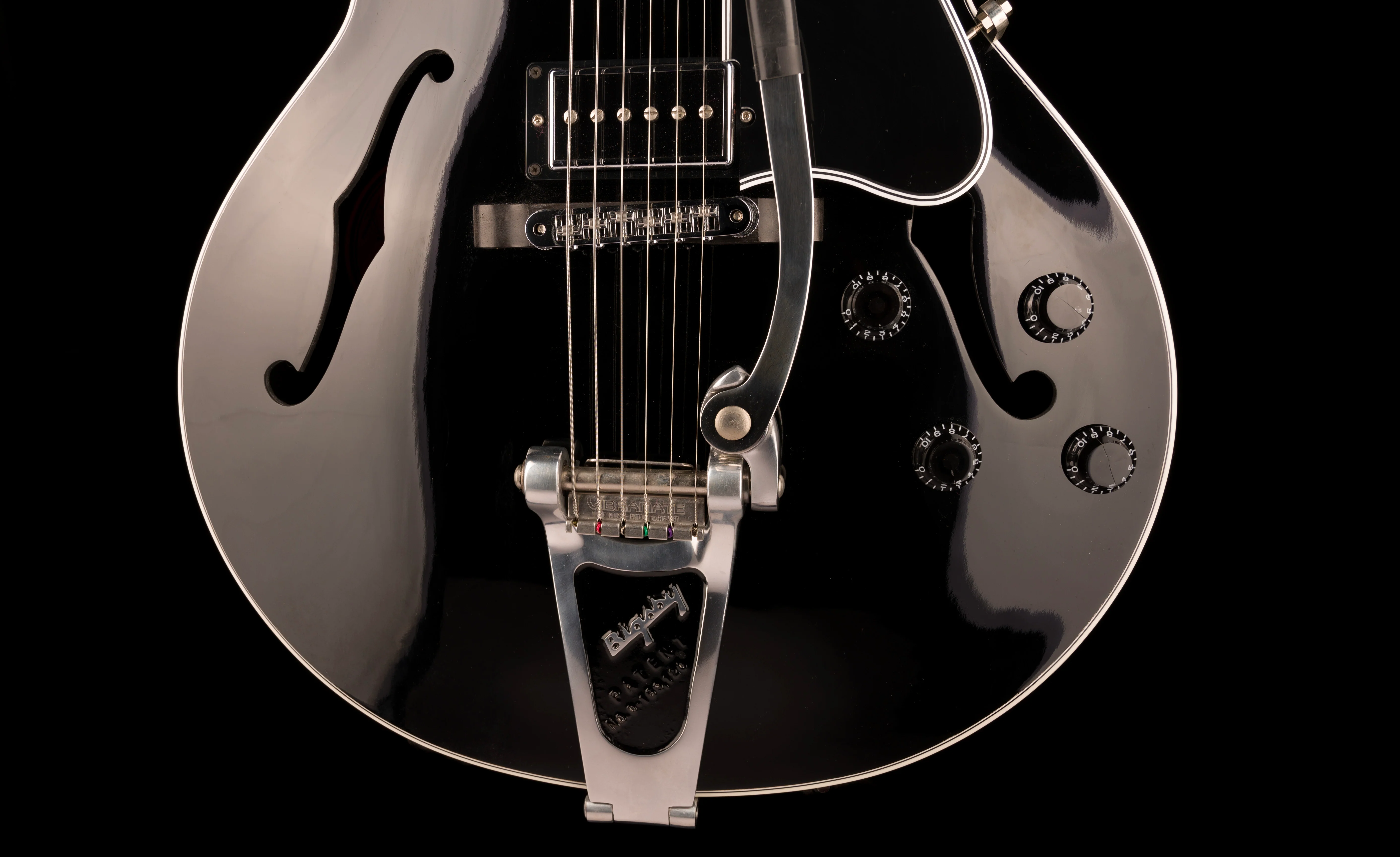Pre Owned 2013 Gibson ES-195 Black With Case - Image 5