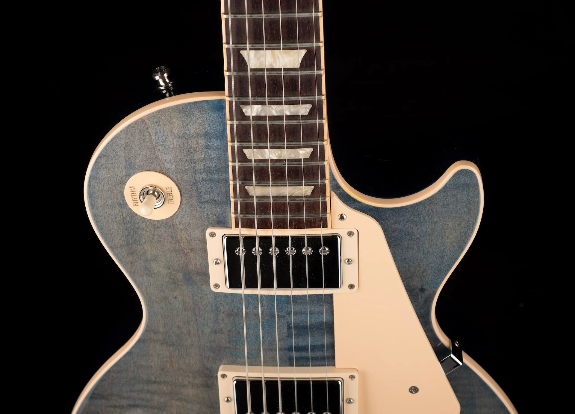 Pre Owned 2014 Gibson Les Paul Traditional 120th Anniversary Model Ocean Blue With OHSC - Image 3