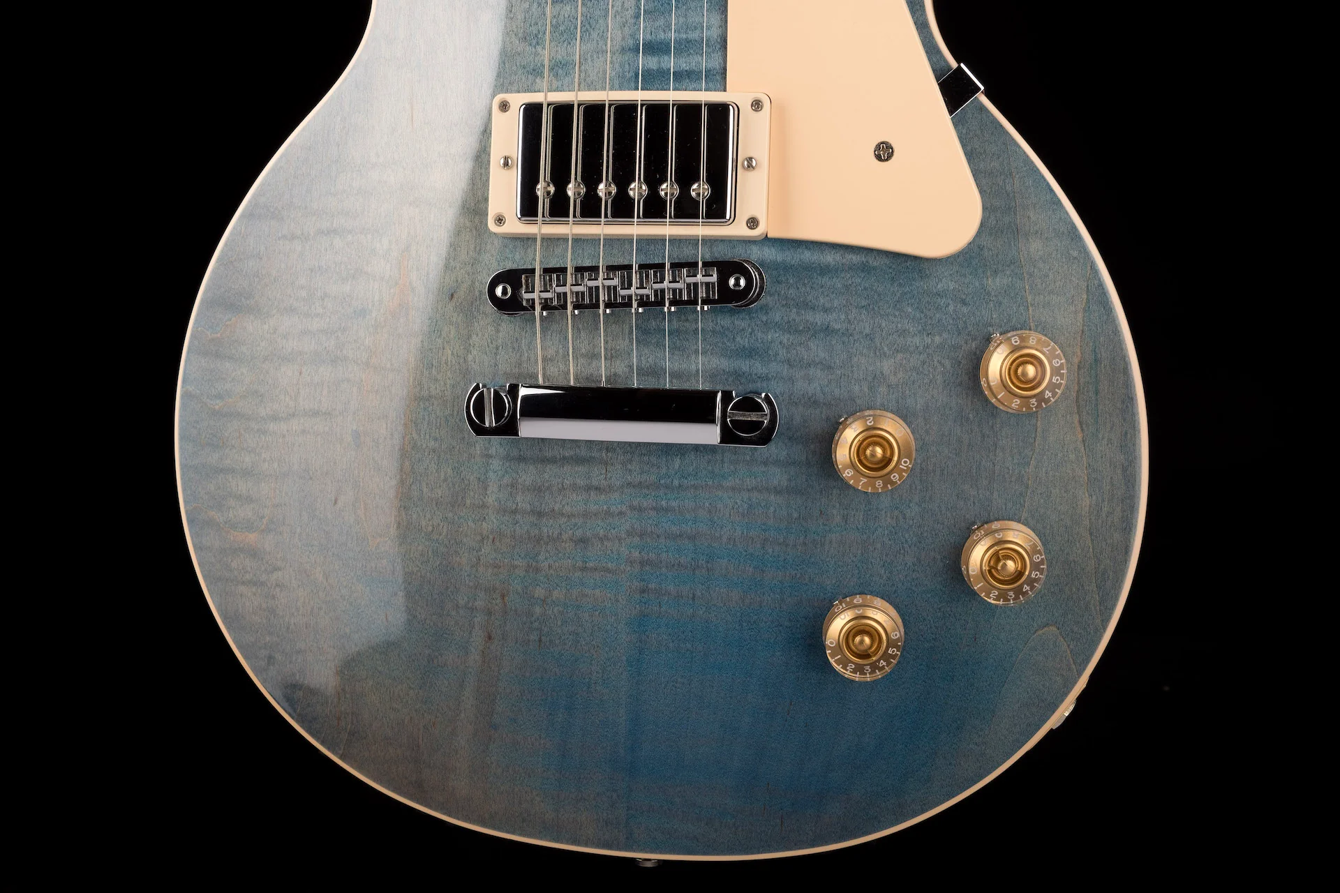 Pre Owned 2014 Gibson Les Paul Traditional 120th Anniversary Model Ocean Blue With OHSC - Image 5