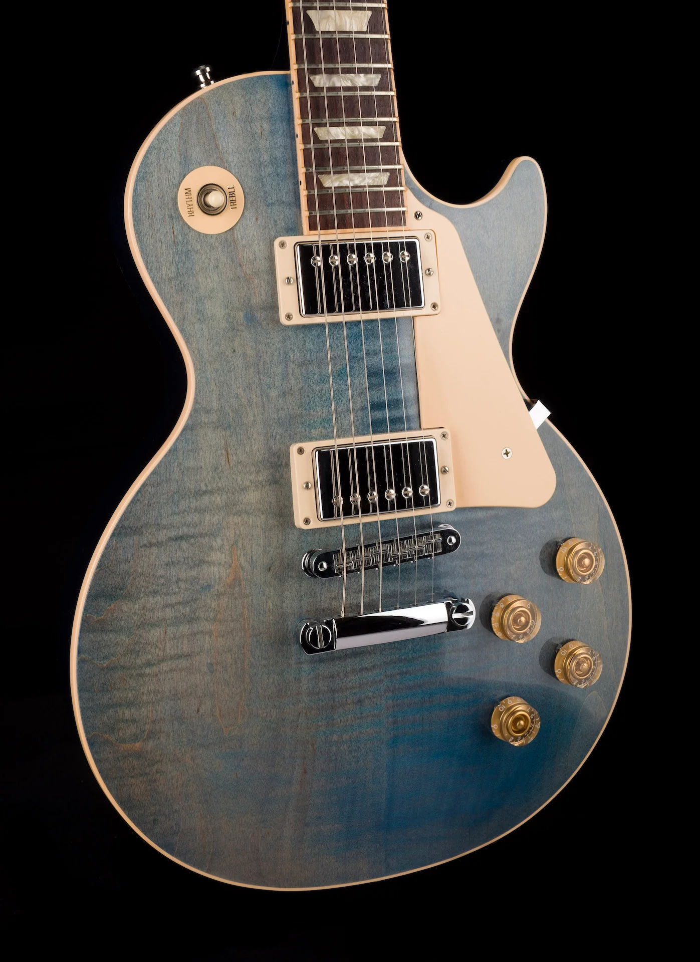 Pre Owned 2014 Gibson Les Paul Traditional 120th Anniversary Model Ocean Blue With OHSC - Image 9