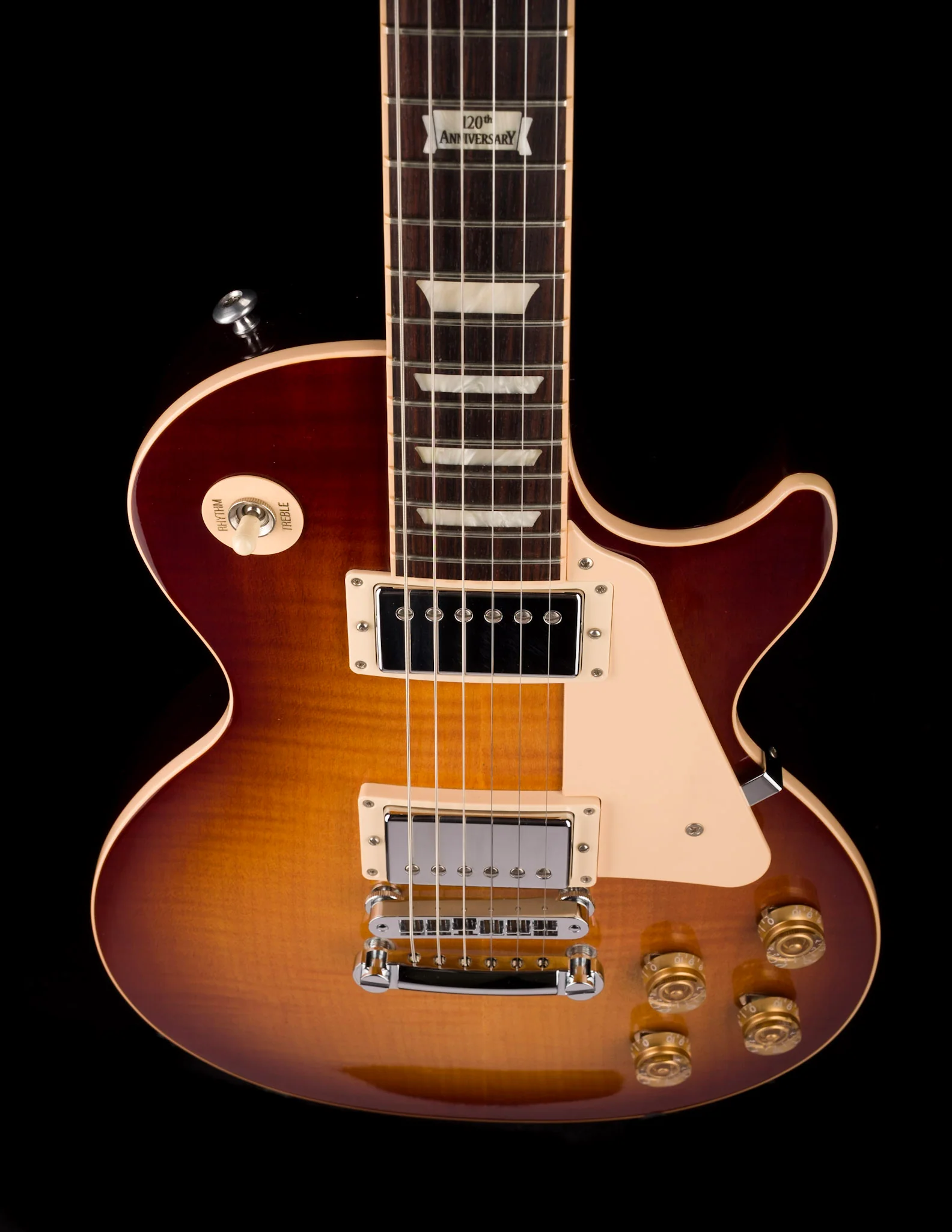 Pre Owned 2014 Gibson Les Paul Traditional 120th Anniversary Heritage Sunburst With OHSC - Image 4