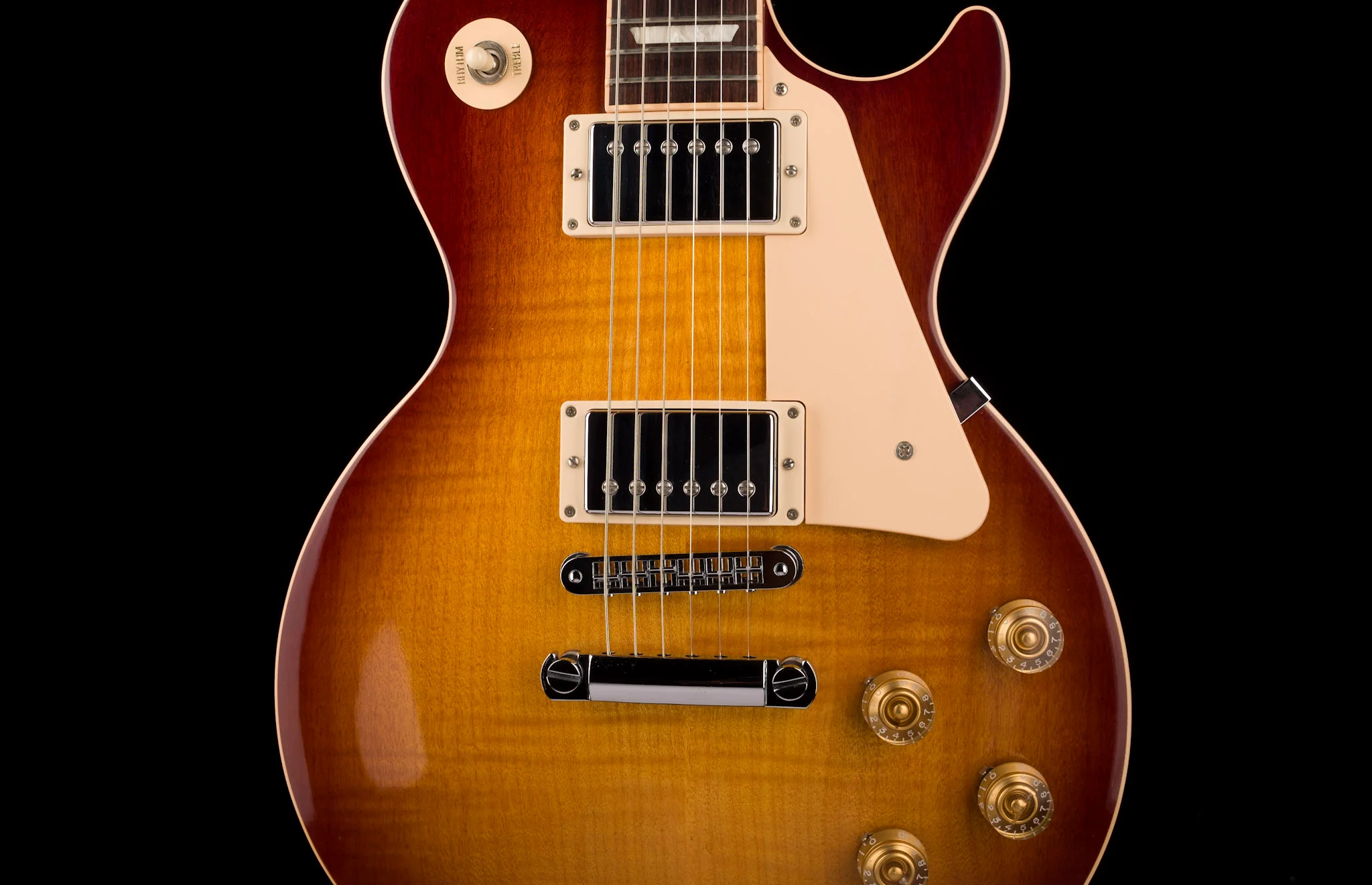 Pre Owned 2014 Gibson Les Paul Traditional 120th Anniversary Heritage Sunburst With OHSC - Image 6