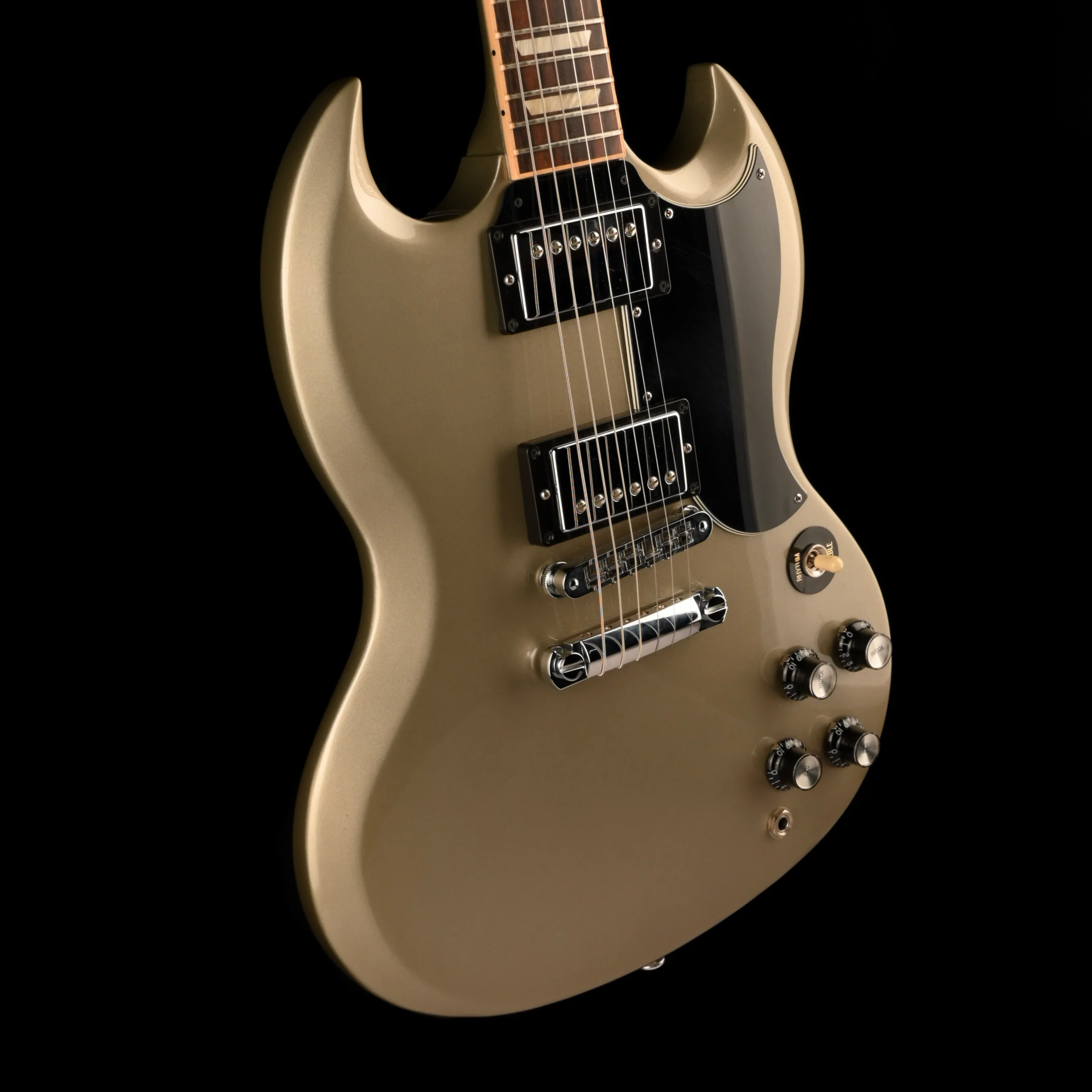 Pre Owned 2014 Gibson SG Standard Champagne Silver Electric Guitar With OHSC - Image 6