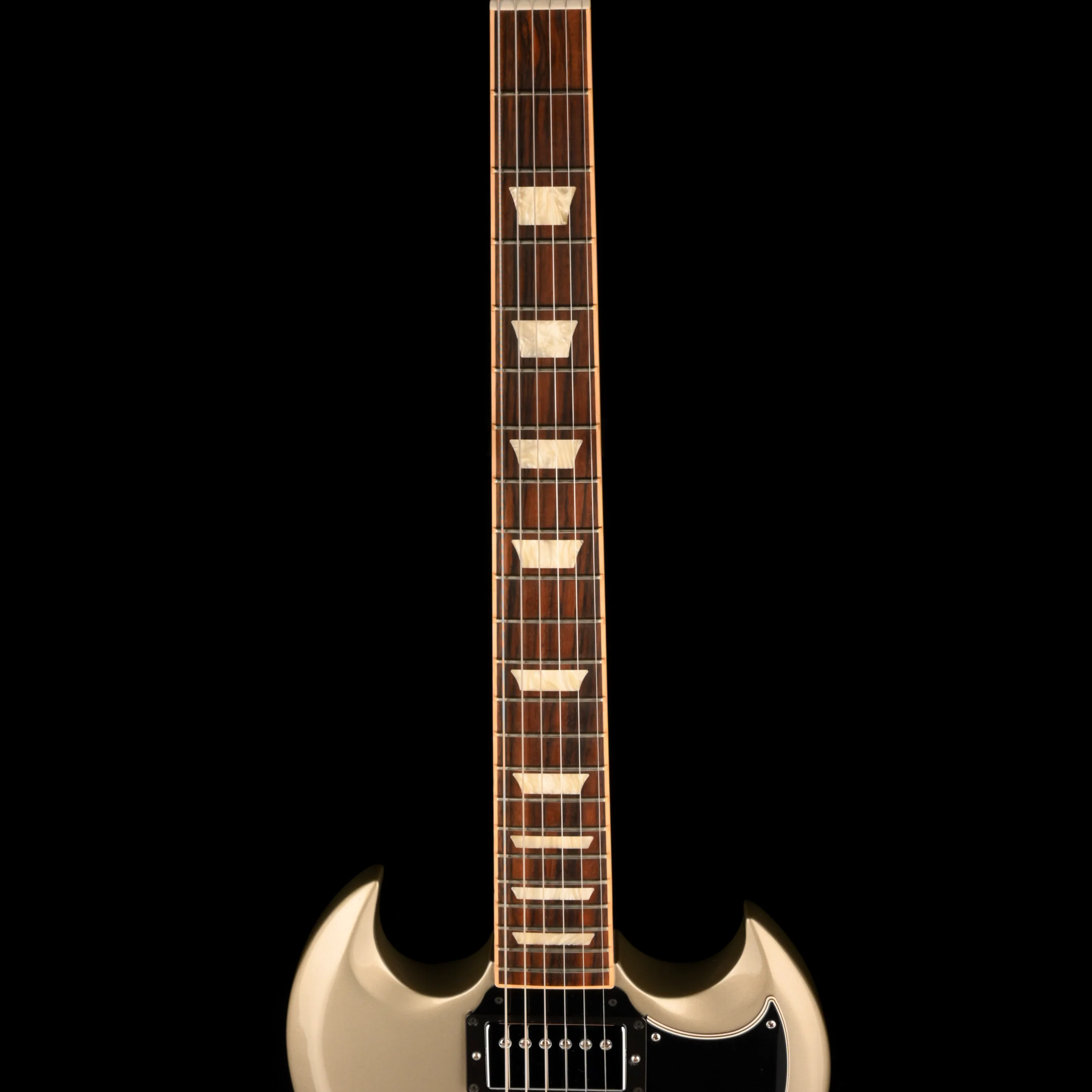 Pre Owned 2014 Gibson SG Standard Champagne Silver Electric Guitar With OHSC - Image 7