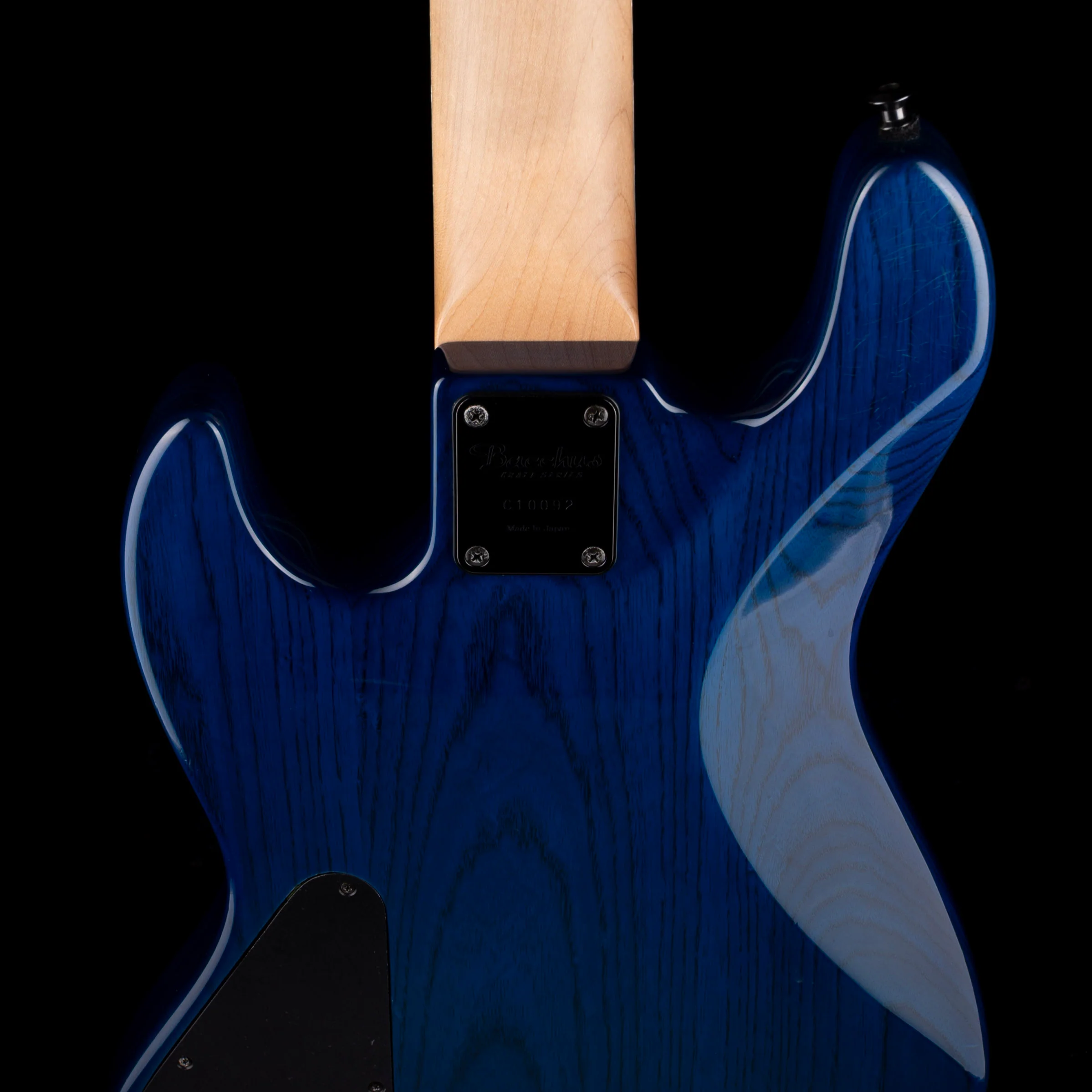 Pre Owned 2015 Bacchus Craft Standard JB5 5-String Bass Trans Inked Blue With Gig Bag - Image 10