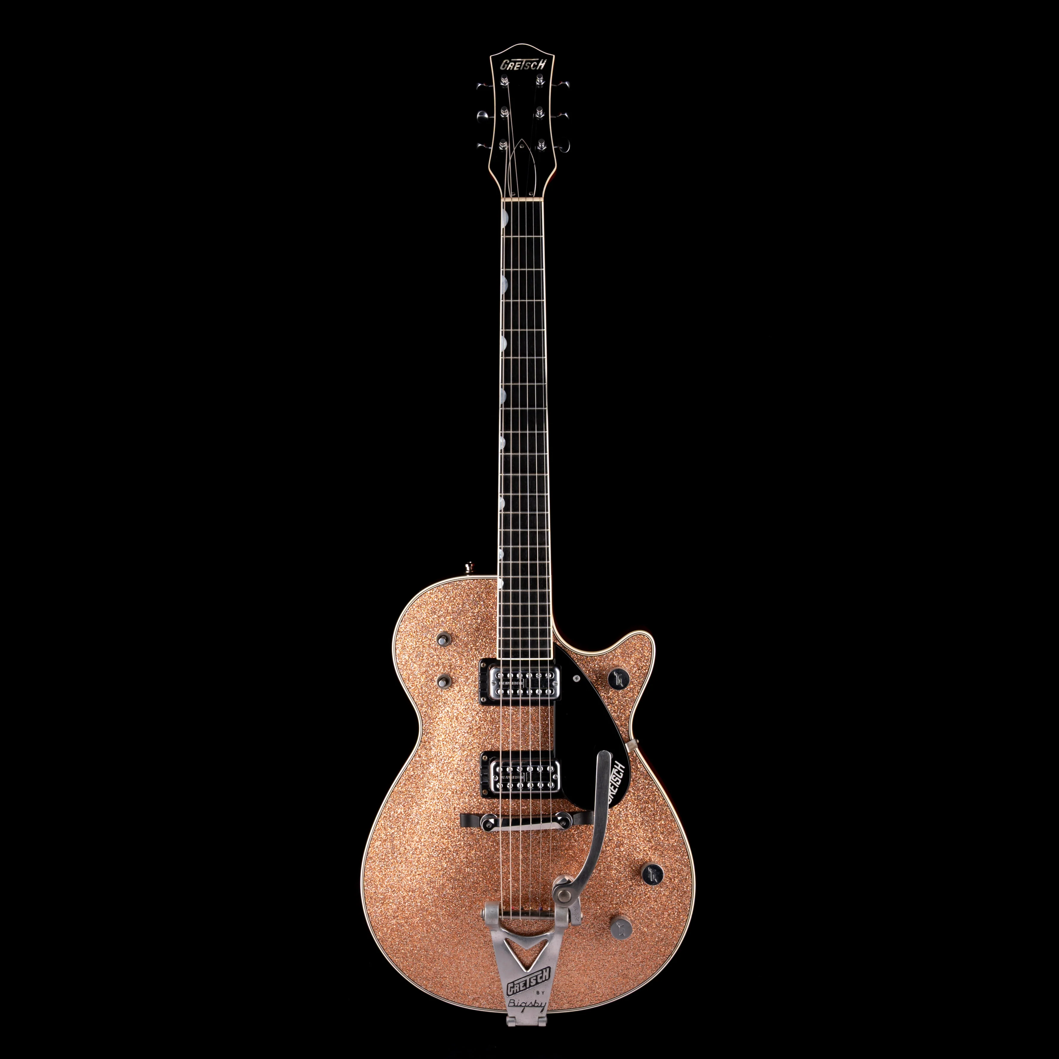 Pre Owned 2015 Gretsch Custom Shop G6128CS 1959 Duo Jet Relic Champagne Sparkle With OHSC - Image 2