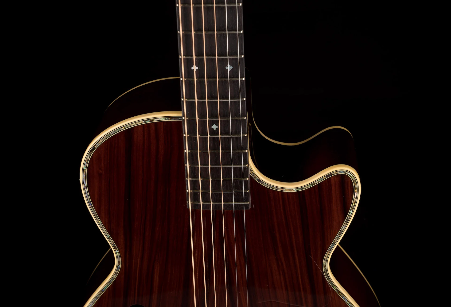 Pre Owned 2015 K. Yairi Limited Edition KYF-3 CTM Brazilian Rosewood Acoustic Electric Guitar With OHSC - Image 3