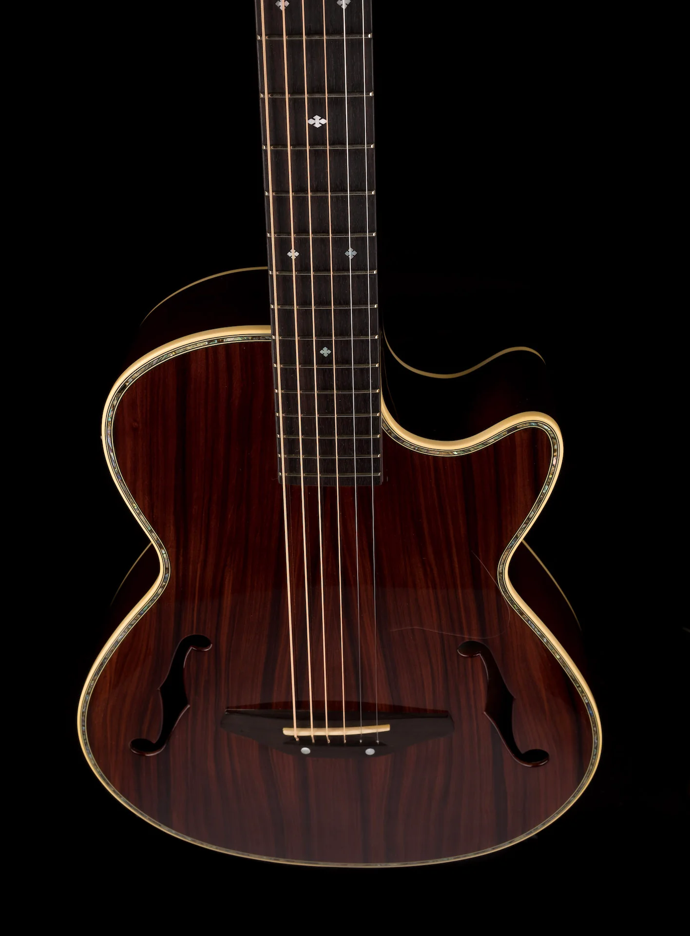 Pre Owned 2015 K. Yairi Limited Edition KYF-3 CTM Brazilian Rosewood Acoustic Electric Guitar With OHSC - Image 4
